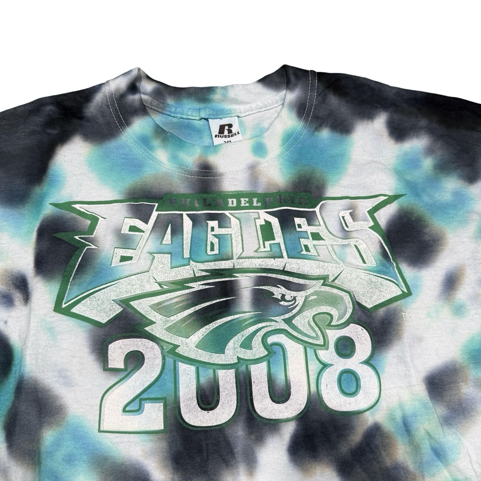 Russell Athletic 2008 Philadelphia Eagles Tie-Dye Russell T-Shirt Size US XL / EU 56 / 4 - 3 Thumbnail