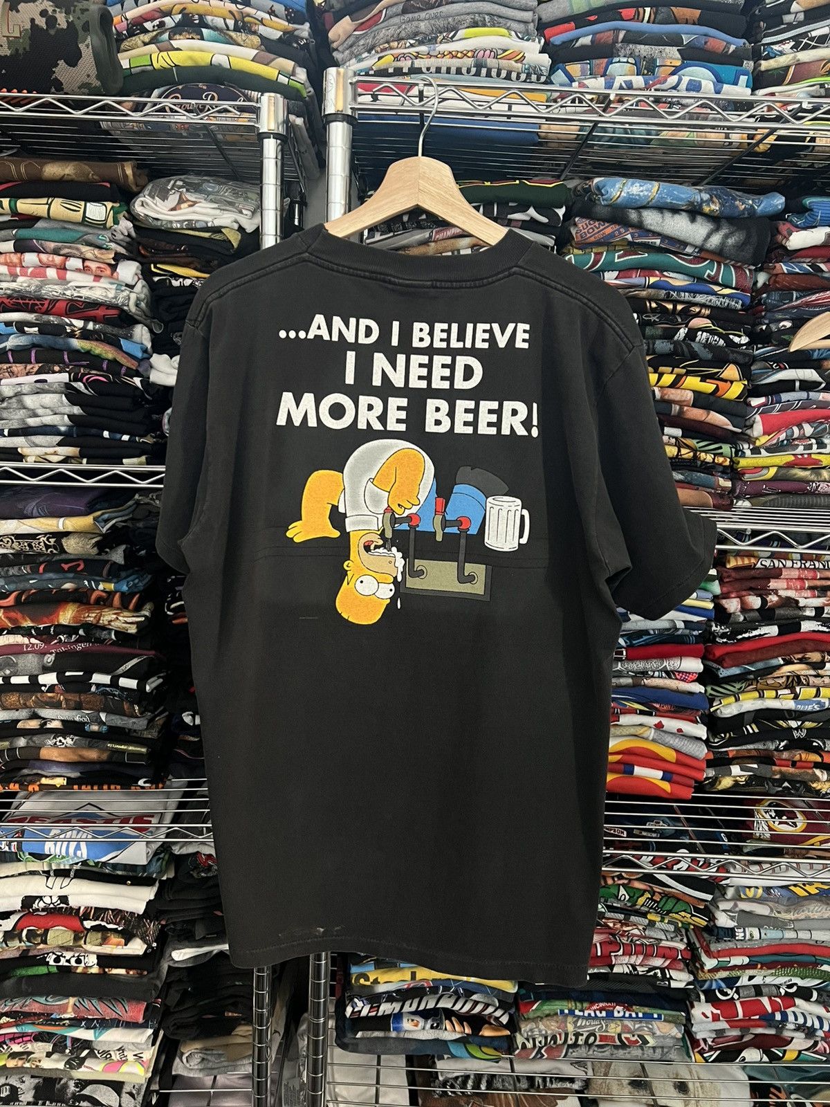 The Simpsons 90s Homer Everybody Need Something to Believe In Tee Size US L / EU 52-54 / 3 - 2 Thumbnail
