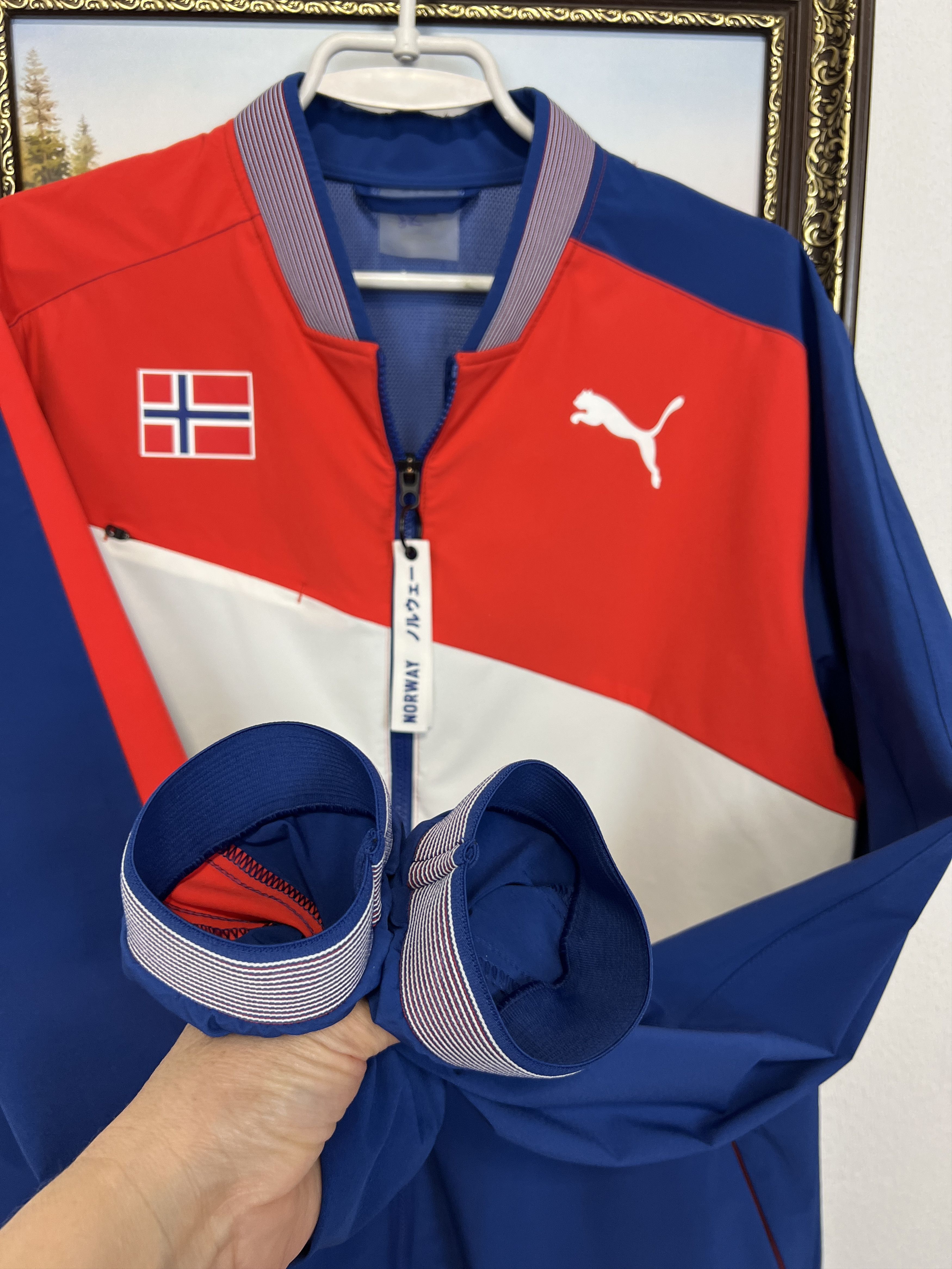 Puma Norway Tokyo 2020 Olympics Lightweight Jacket Track Top Rare Size US M / EU 48-50 / 2 - 7 Thumbnail