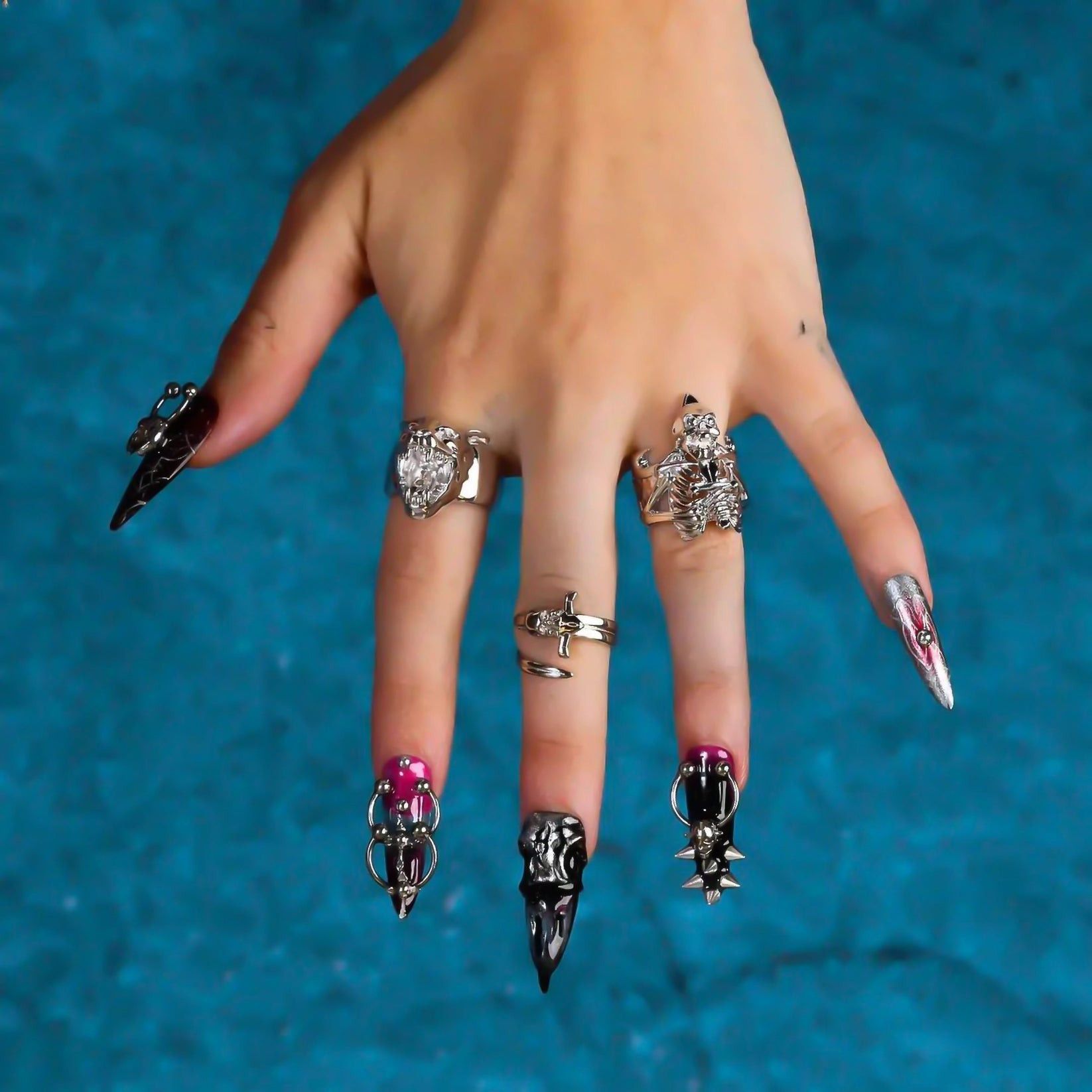 Jewelry Hard Jewelry Ring of Suffering size 7 Solid Stainless Steel Size ONE SIZE - 5 Thumbnail