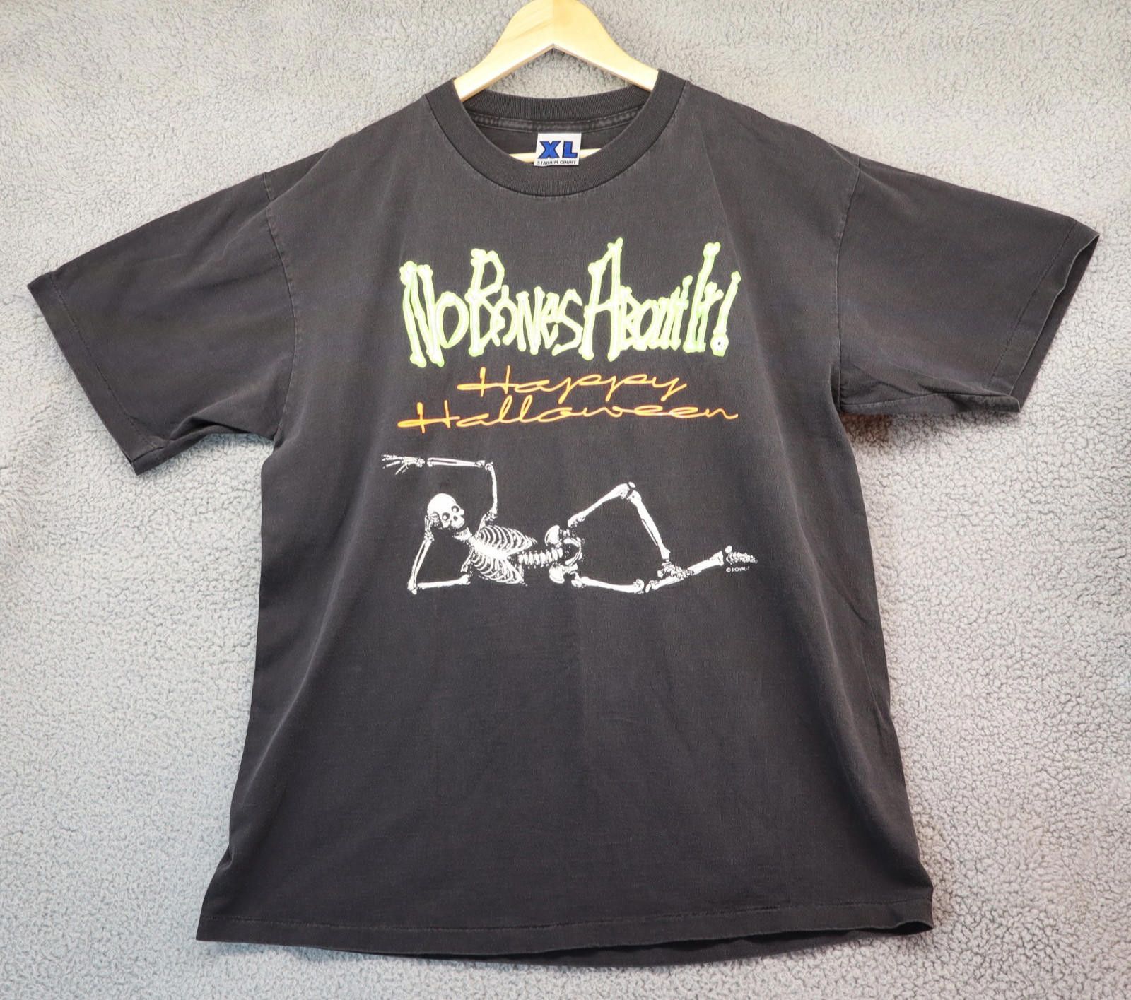 Other VTG Halloween "No Bones About It" XL Shirt USA Stadium Court Size US XL / EU 56 / 4 - 2 Thumbnail