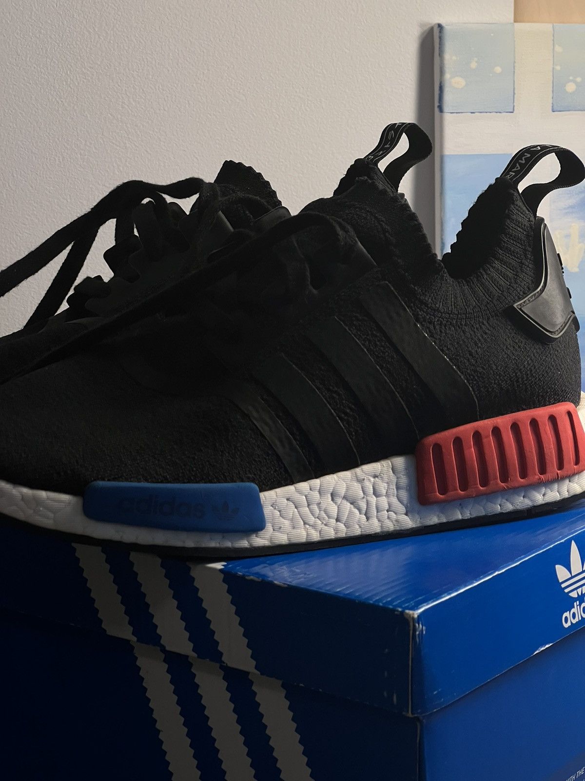 NMD RUNNER PK OG! 10.5 2015 black red blue