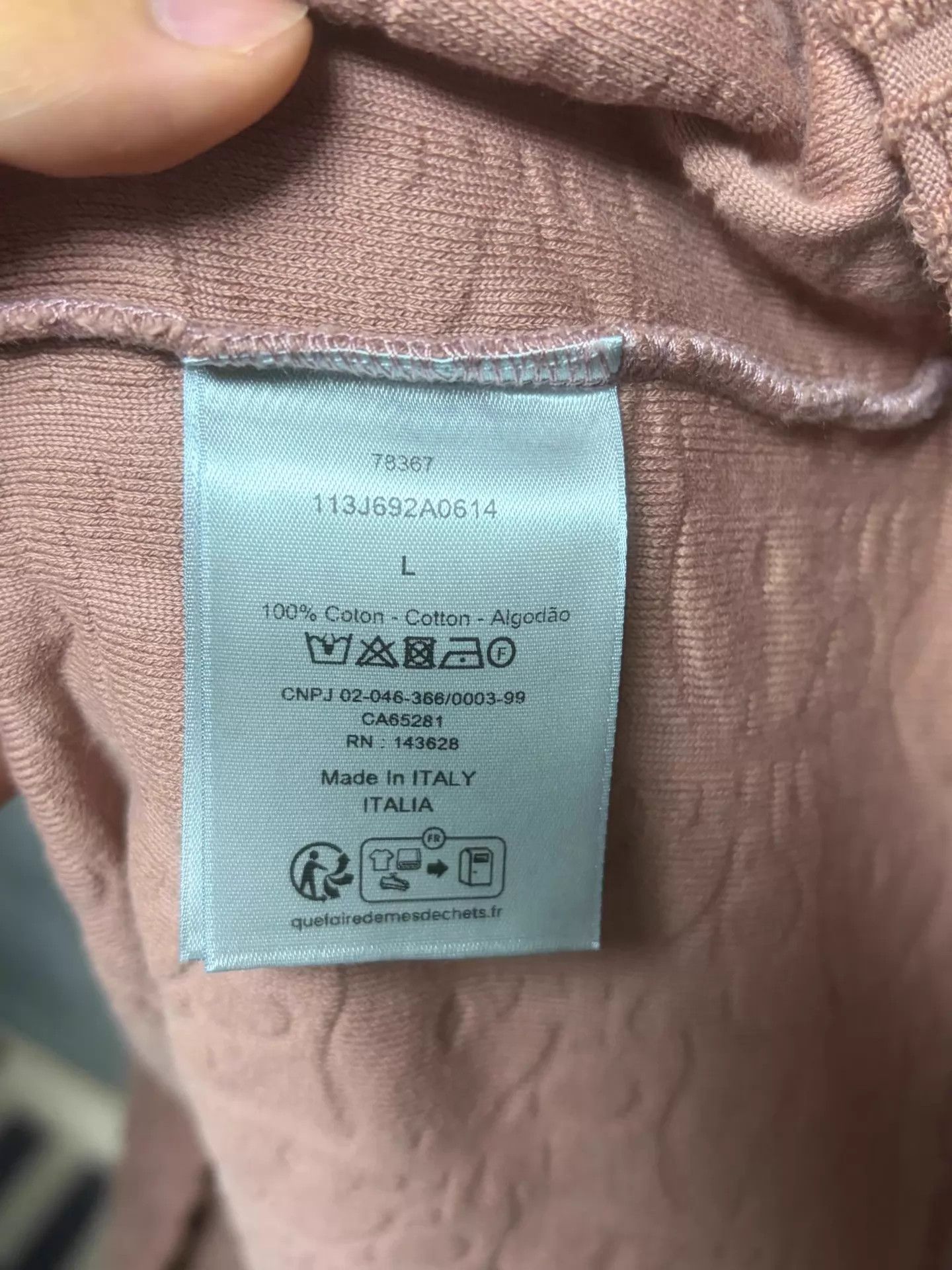 Dior Dior All Over Print Towel Tee L Pink Size US L / EU 52-54 / 3 - 4 Thumbnail