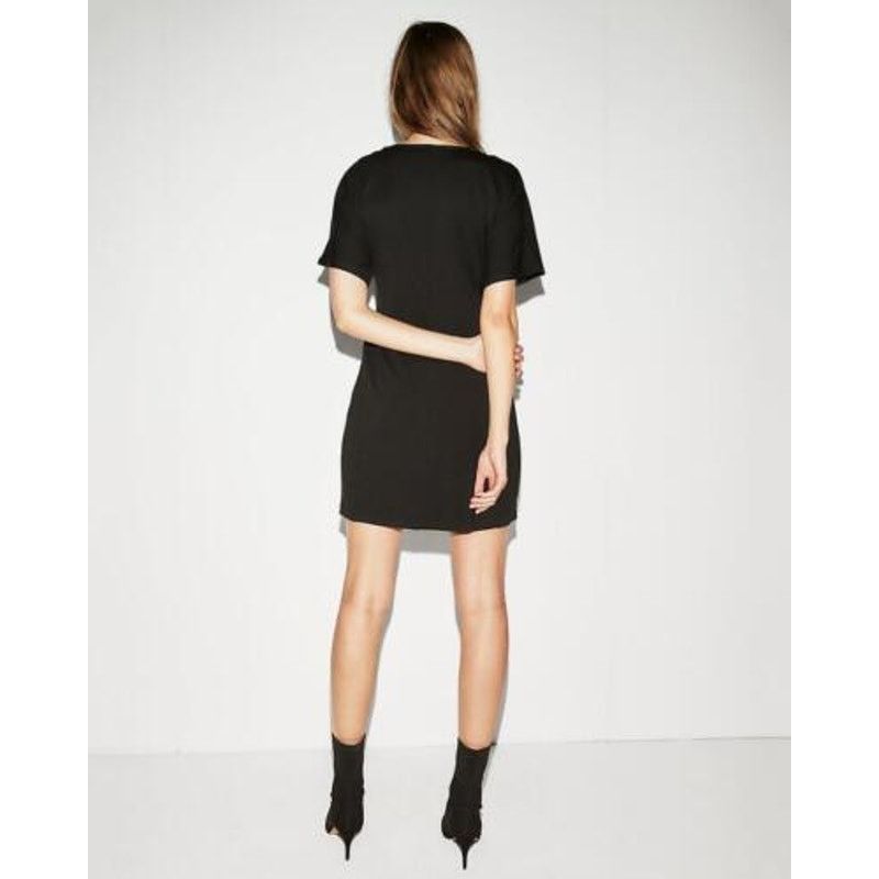 Express Express Tie Front Black Dolman Dress | XS Size XS / US 0-2 / IT 36-38 - 2 Thumbnail