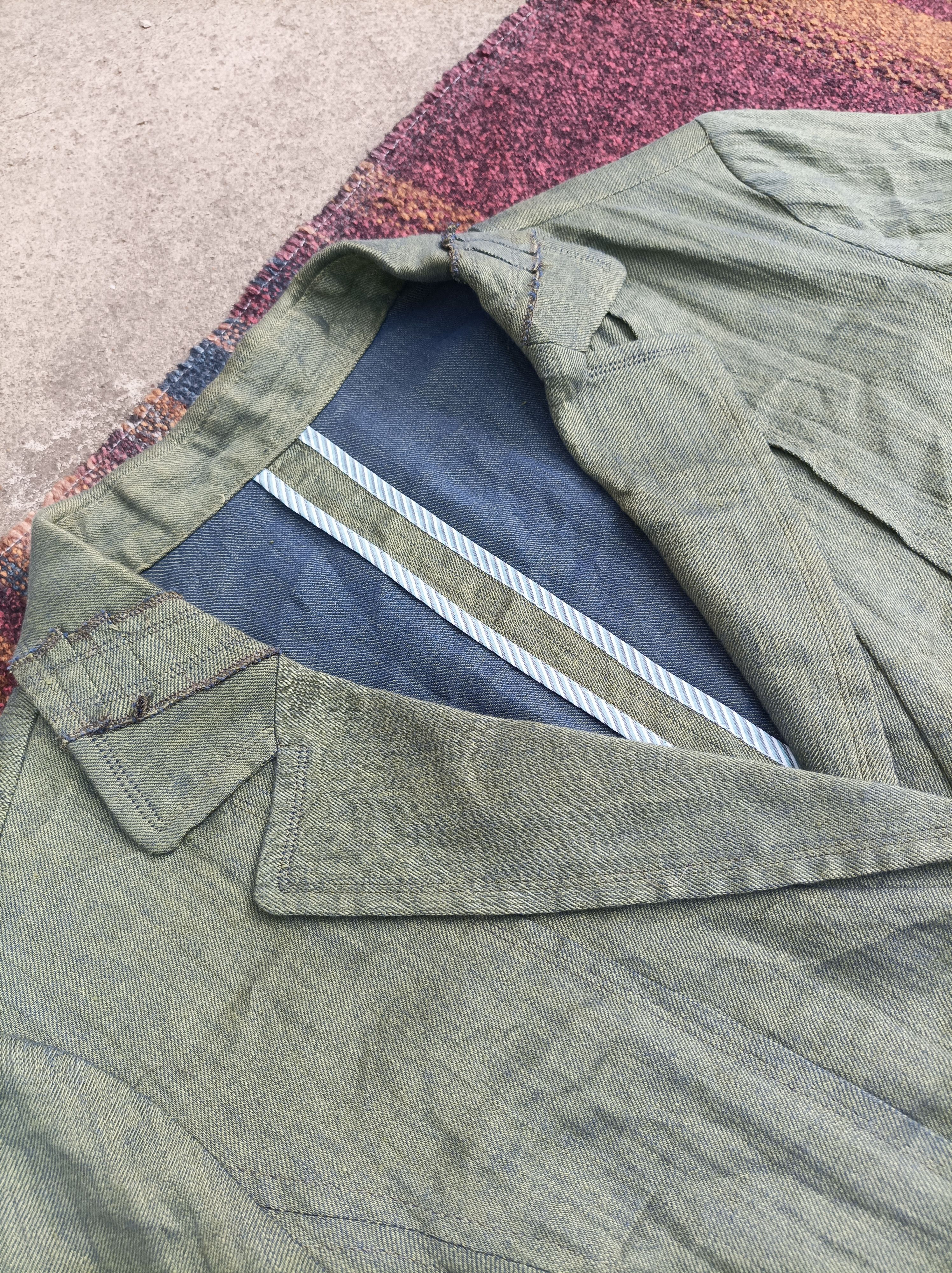 Japanese Brand (J573) Ivisuto Japan Green Three Button Blazer Jacket Sz 44 Size M / US 6-8 / IT 42-44 - 2 Thumbnail