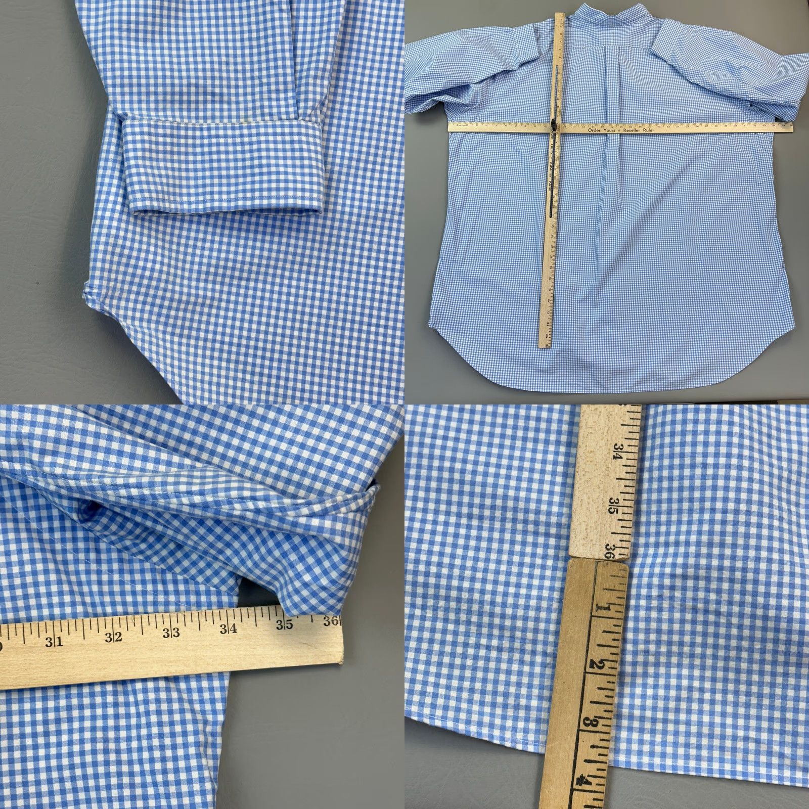Ralph Lauren VINTAGE Ralph Lauren Shirt Mens 4XLT Blue Gingham Check Long Sleeve Button-Down Casual Size US XXL / EU 58 / 5 - 9 Thumbnail