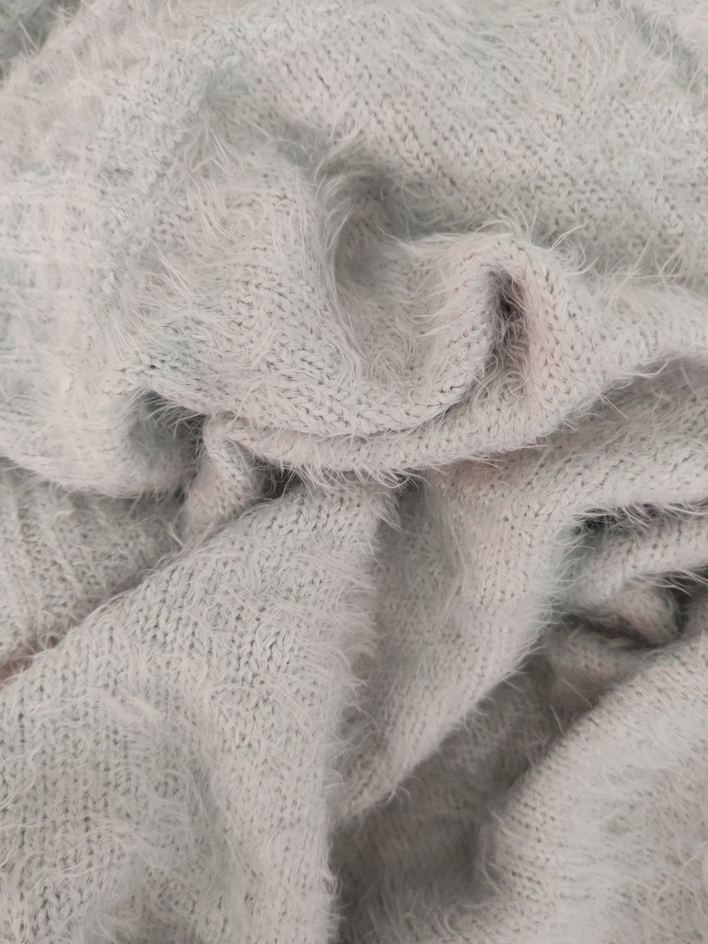 Japanese Brand × Vintage Holiday Holic Gray faded dirty Shaggy Fur Knitwear #S1965 Size M / US 6-8 / IT 42-44 - 10 Thumbnail