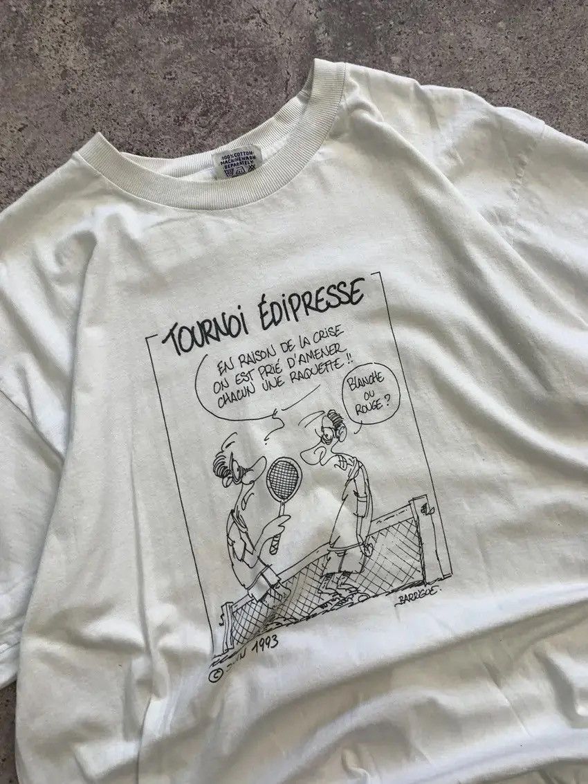 Japanese Brand × Vintage Vintage T-shirt Tennis Tournoi Edipresse 1993 feeder nadal Size US M / EU 48-50 / 2 - 4 Thumbnail