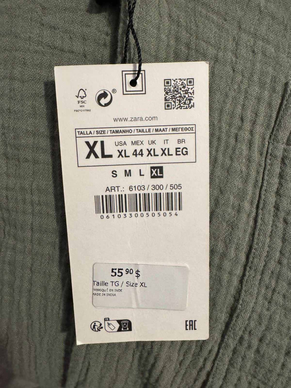 Zara Zara Green Polo Shirt Size US XL / EU 56 / 4 - 3 Thumbnail