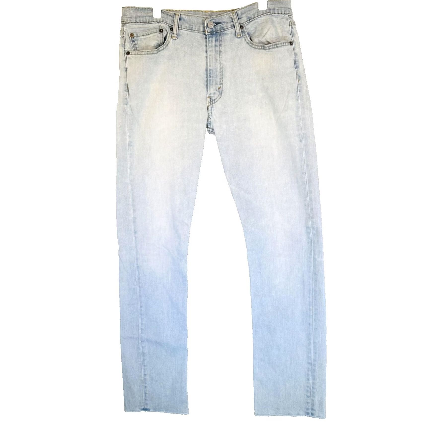 Levi's Levi's Jeans S40154 Mens 34x34 Blue Light Wash Straight Stretch Denim Zip Fly Size US 34 / EU 50 - 5 Thumbnail