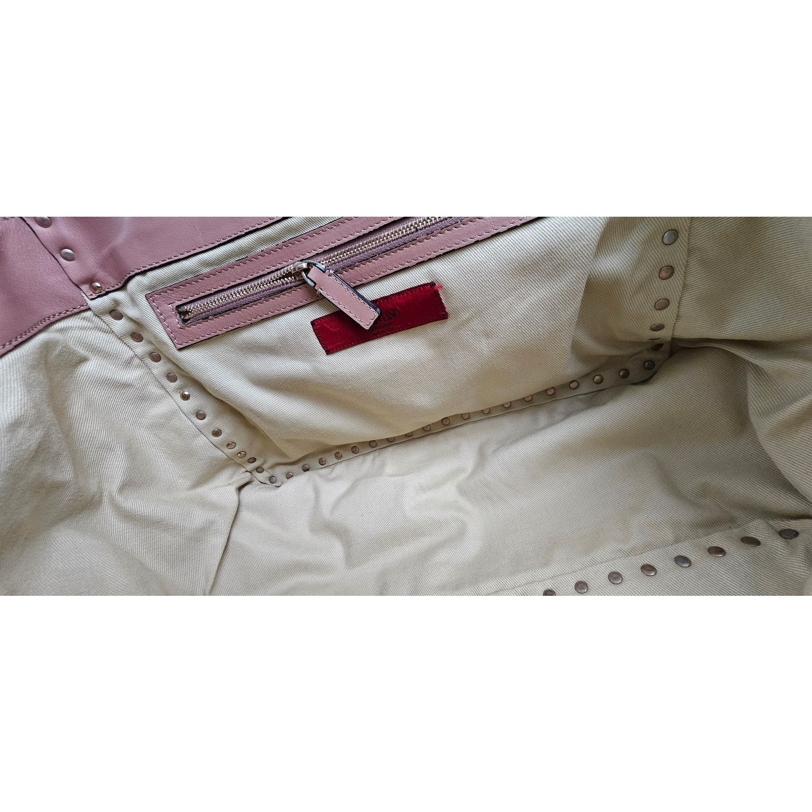 Valentino Valentino Taupe Leather Rockstud Crossbody Bag Size ONE SIZE - 8 Thumbnail