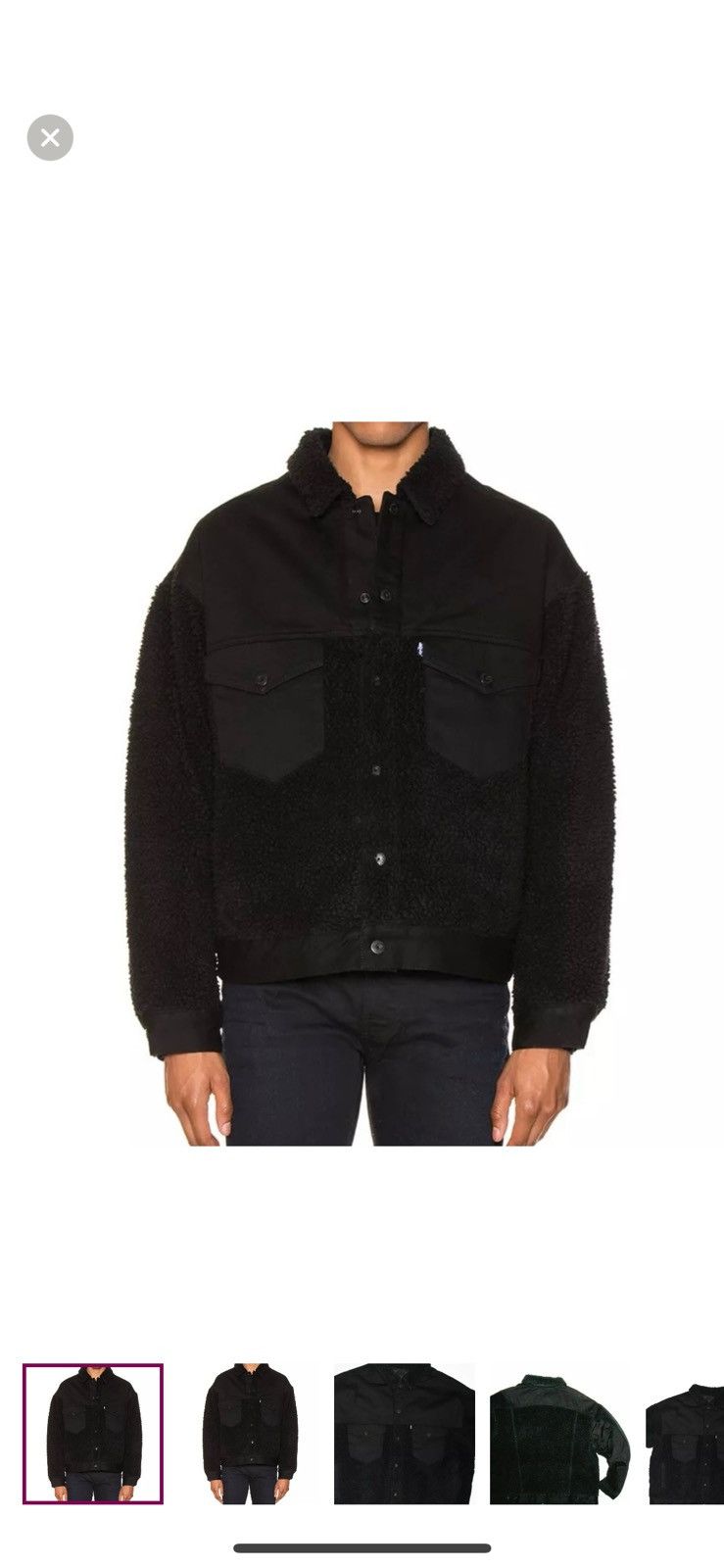 Levi's Levi's Made & Crafted men Black Sherpa Trucker Jacket M $298 Size US M / EU 48-50 / 2 - 1 Thumbnail