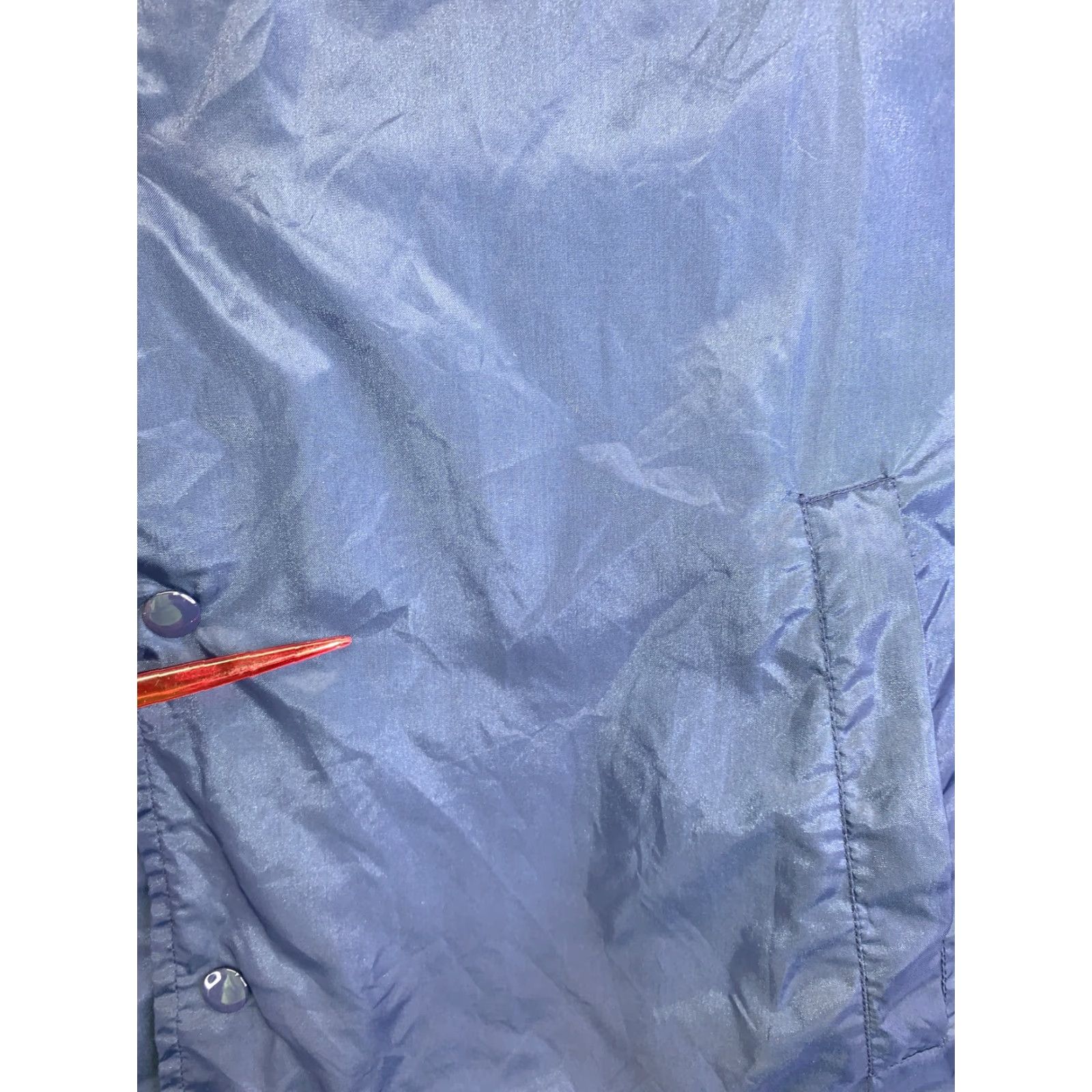Vintage VINTAGE Senate Club 1987 100yr Anniversary Marathon Gasoline Mens Nylon Cotton Lined Snap Up Blue Windbreaker Style Lightweight Jacket XL Mens Size US XL / EU 56 / 4 - 6 Thumbnail