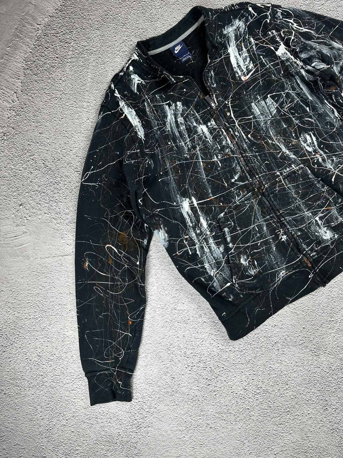 Nike Vintage Nike Custom Tie-Dye Paint Zip Hoodie Y2K Distressed Size US L / EU 52-54 / 3 - 3 Thumbnail