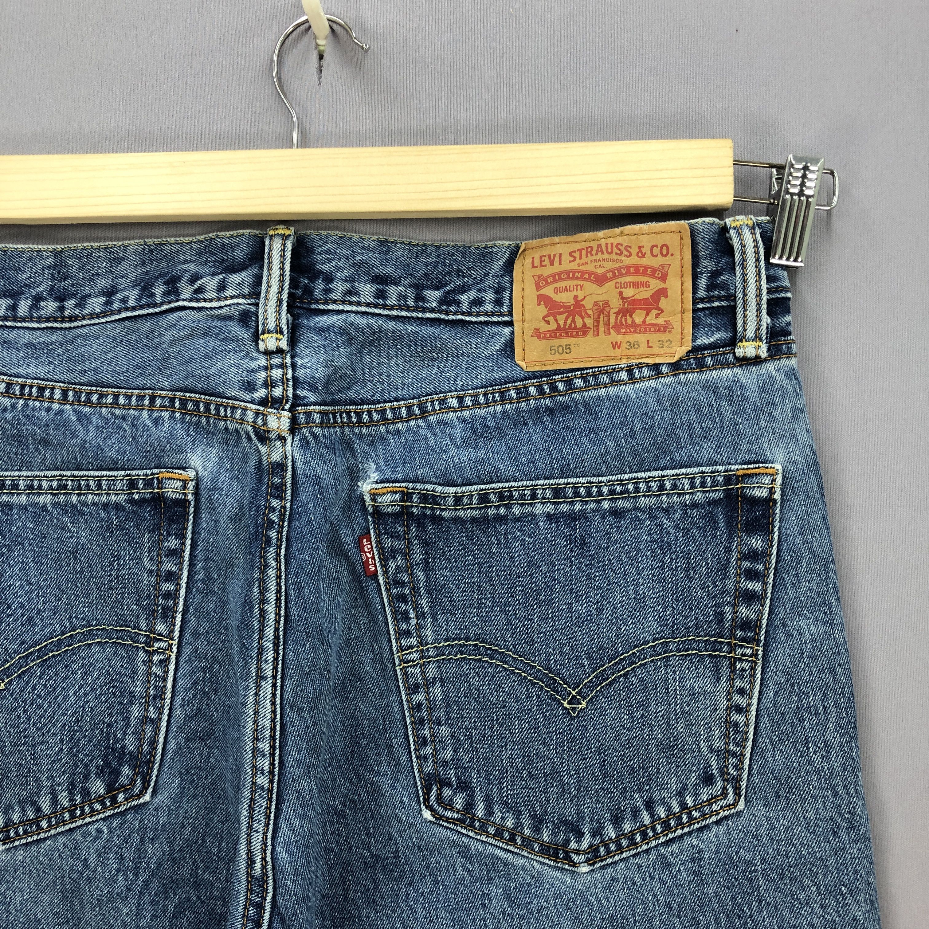 Levi's Vintage Y2K Levis 505 Jeans Levi's Stonewash Faded Denim Size US 36 / EU 52 - 5 Thumbnail