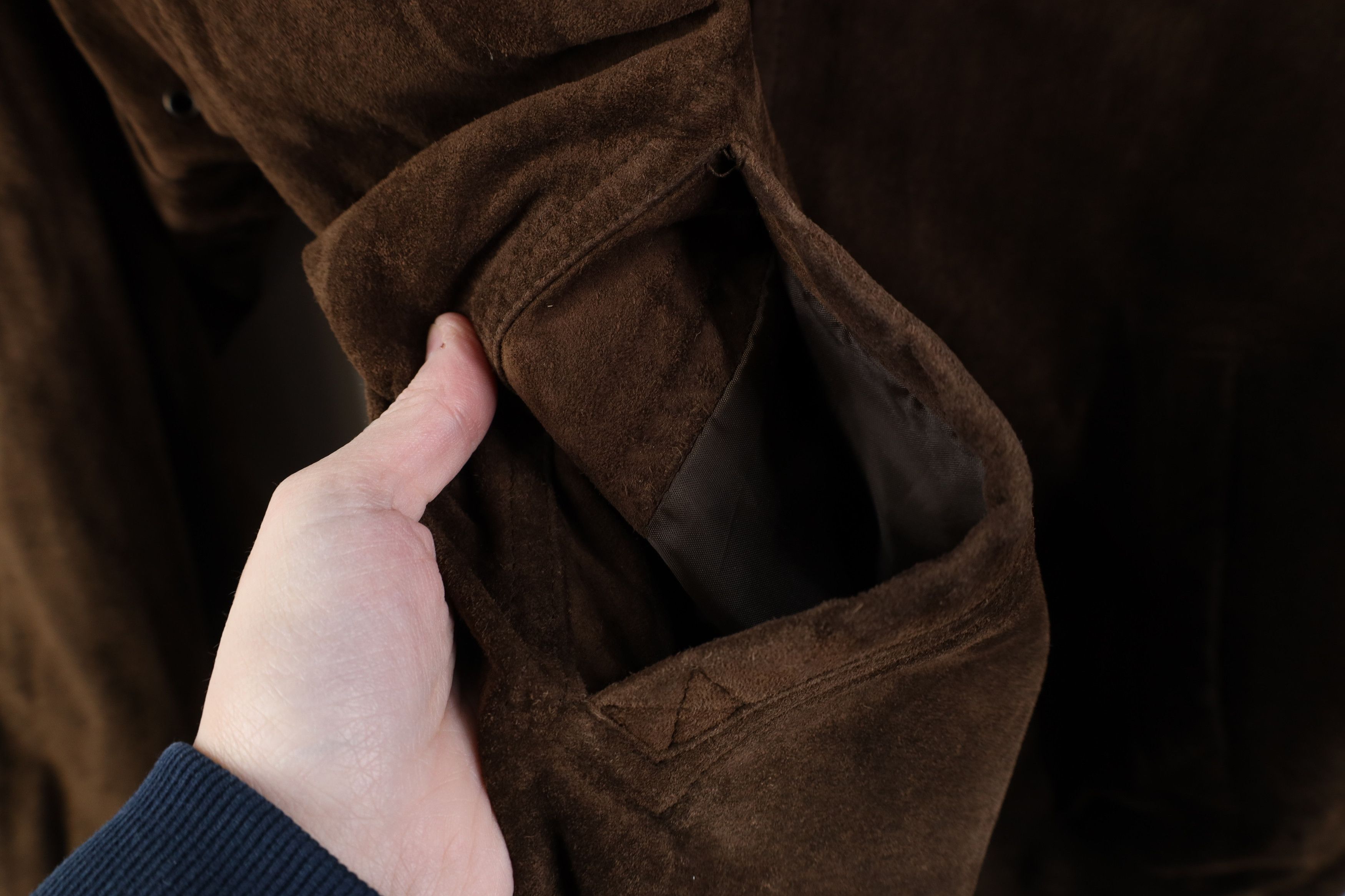 Vintage Vintage 90s Streetwear Suede Leather Bomber Jacket Brown Size US XL / EU 56 / 4 - 6 Thumbnail