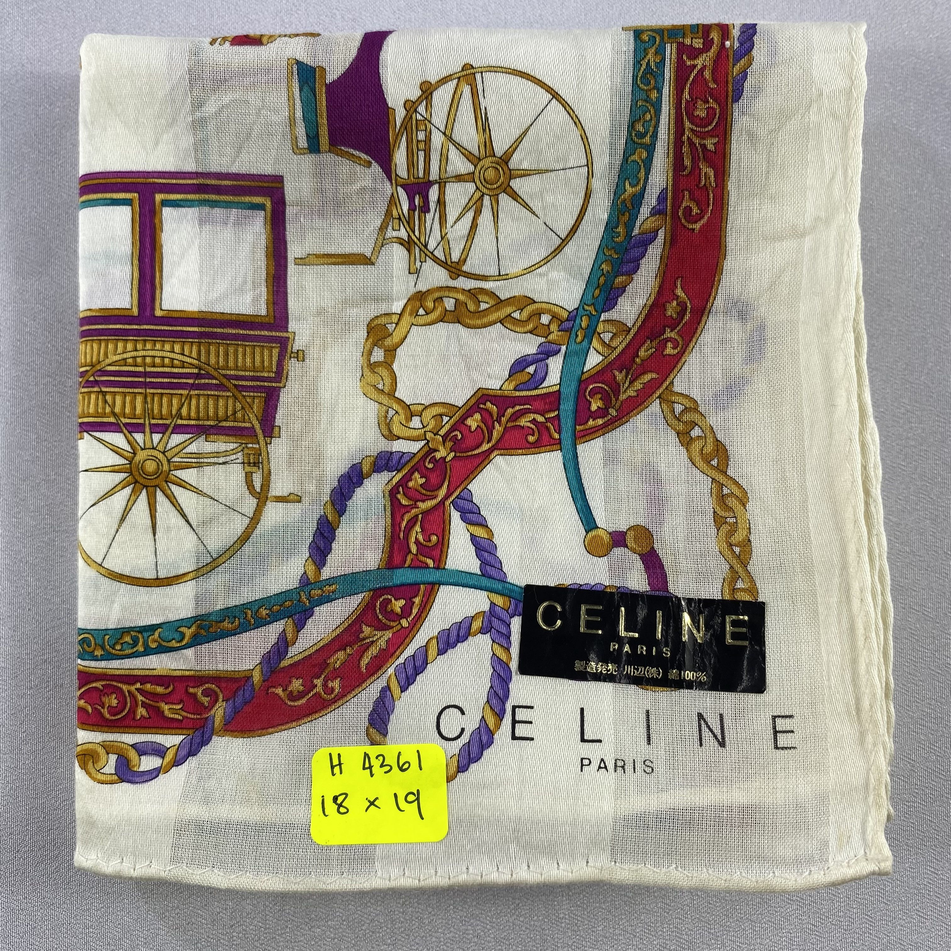 Celine × Vintage NWT Celine Bandana/ Handkerchief / Neckerchief Size ONE SIZE - 5 Thumbnail