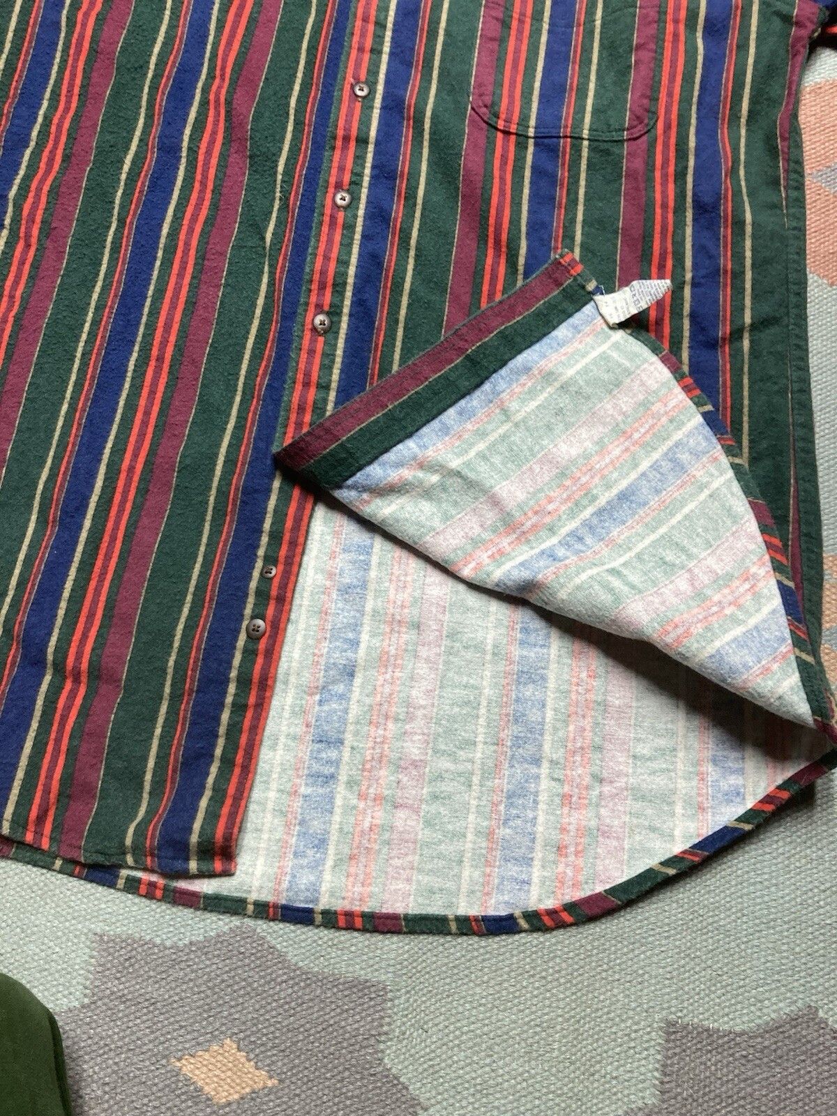 Vintage Woolrich chamois shirt stripe western brushpopper large long Size US L / EU 52-54 / 3 - 4 Thumbnail