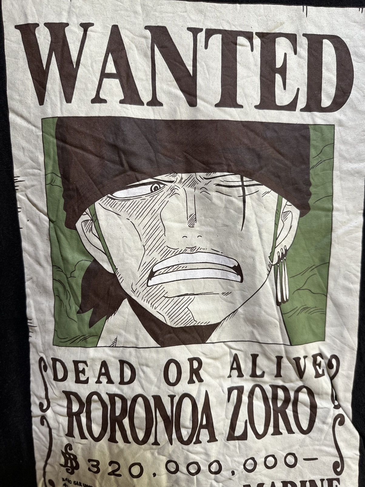 Anime × One Piece × Vintage Vintage Anime One Peace Zoro Big Face Faded Oversize Tee Size US XXL / EU 58 / 5 - 2 Thumbnail