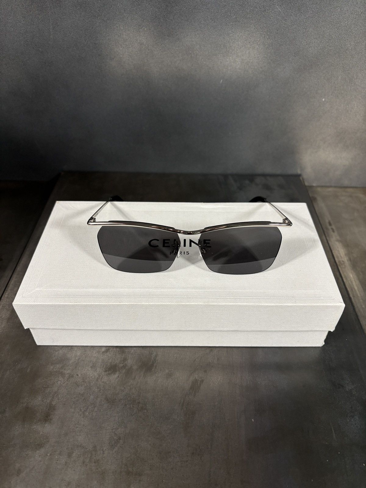 Vintage Metal Half Rim Sunglasses Celine Style Designer CL 40307U Size ONE SIZE - 2 Thumbnail