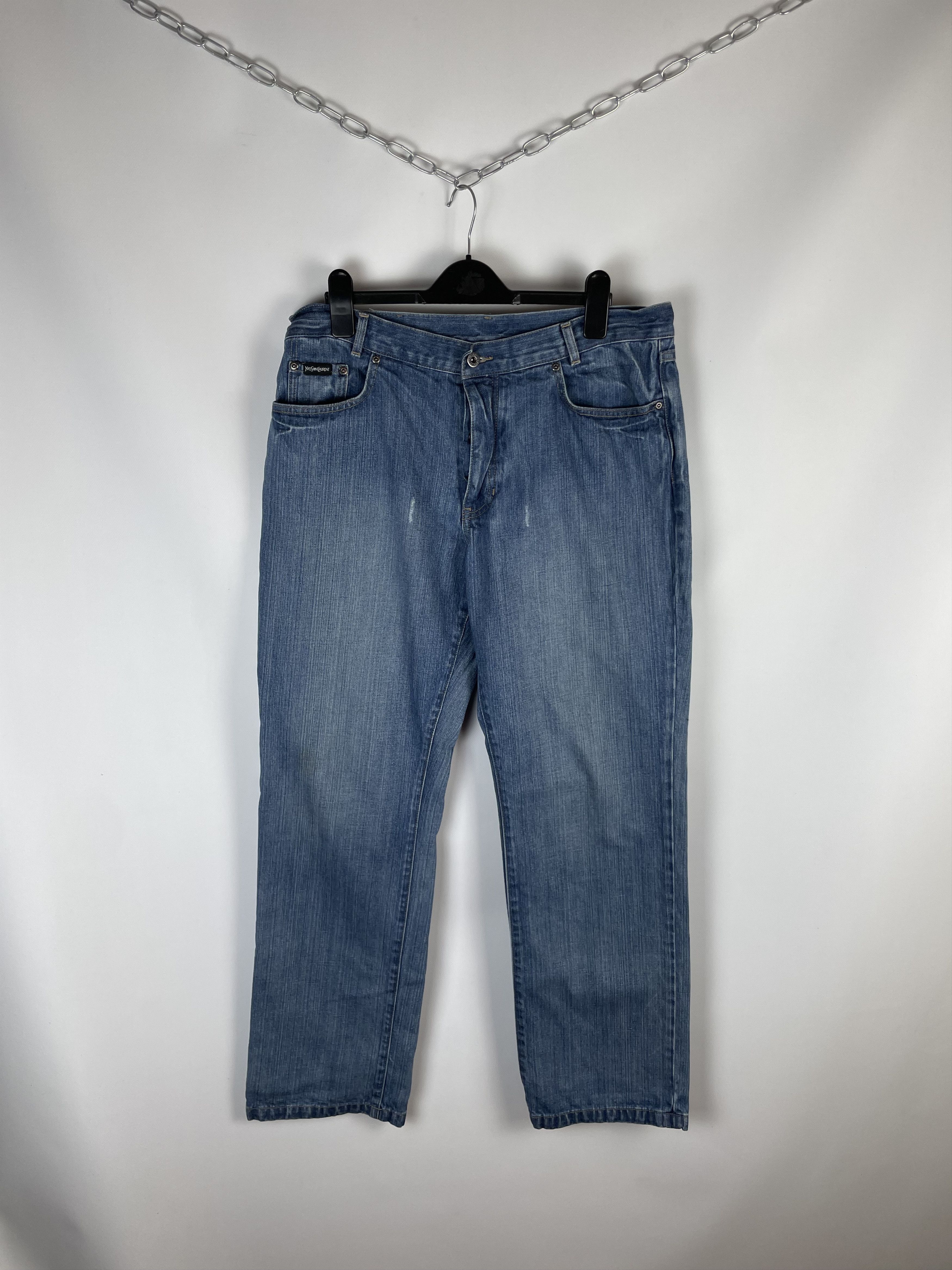 Vintage Yves Saint Laurent Vintage Jeans Denim Big Logo 90s Size US 36 / EU 52 - 5 Thumbnail