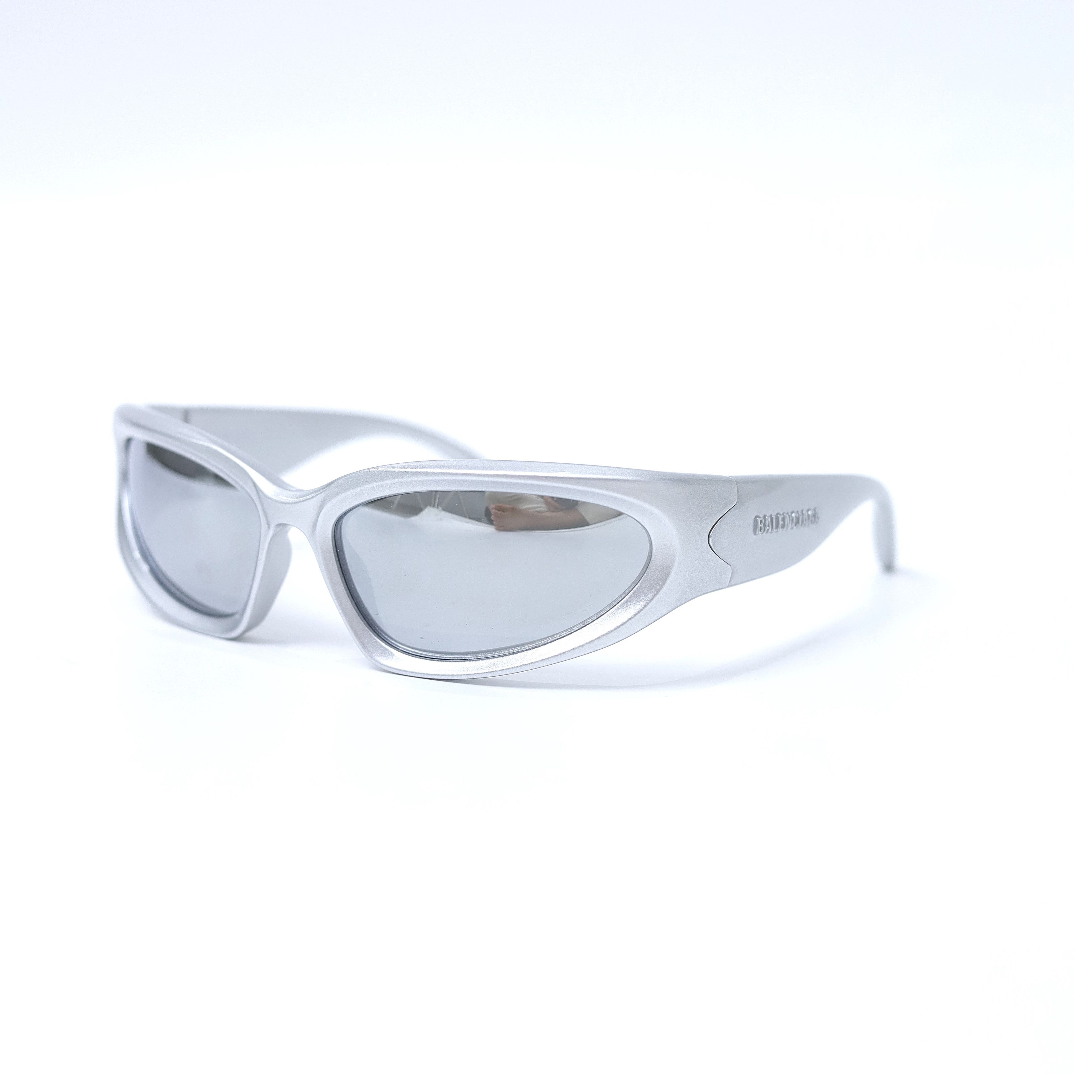 image of Balenciaga Bb0157S 004 in Silver, Men's