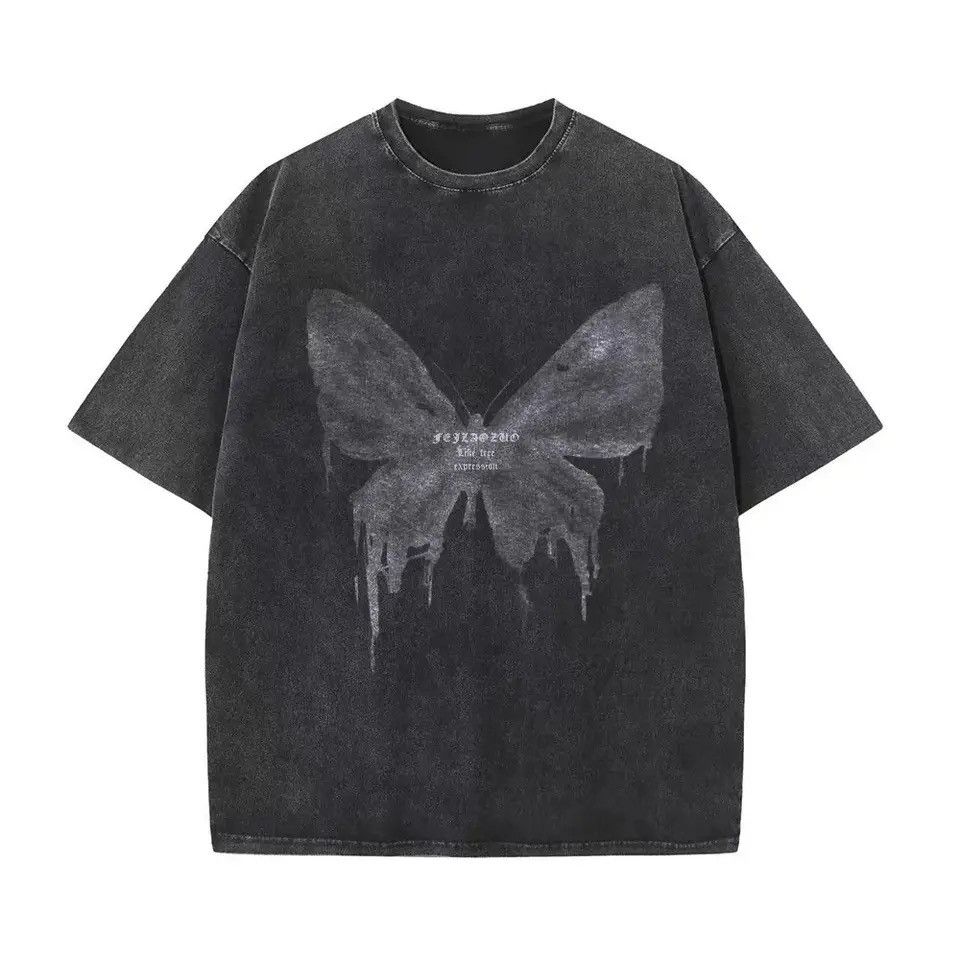 Japanese Brand × Vintage Streetwear Butterfly Print Tee Shirt Size US S / EU 44-46 / 1 - 1 Thumbnail