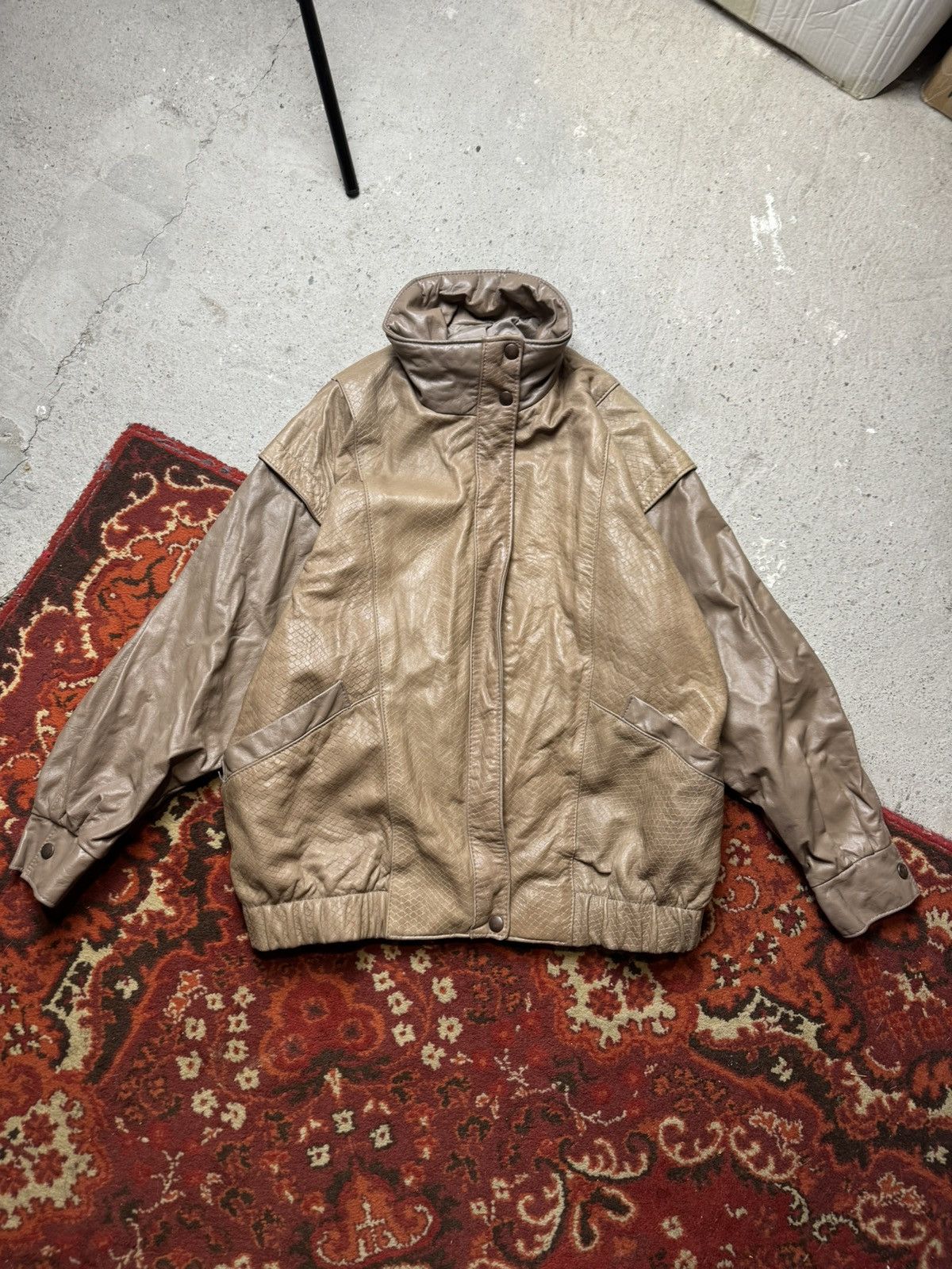 00s archive y2k fake leather 遅かれ car coat