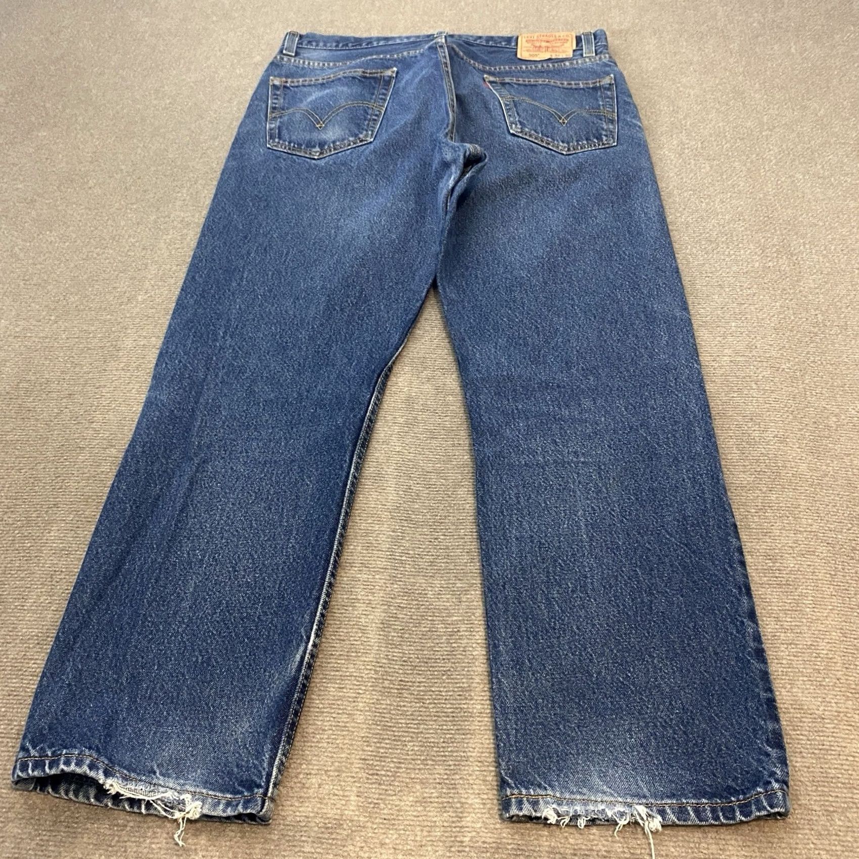 Levi's Vtg Levi'S 505 Jeans Mens 36x30 Straight Distressed Denim 90s Y2K Faded Blue - Quick Sale Size US 36 / EU 52 - 4 Thumbnail