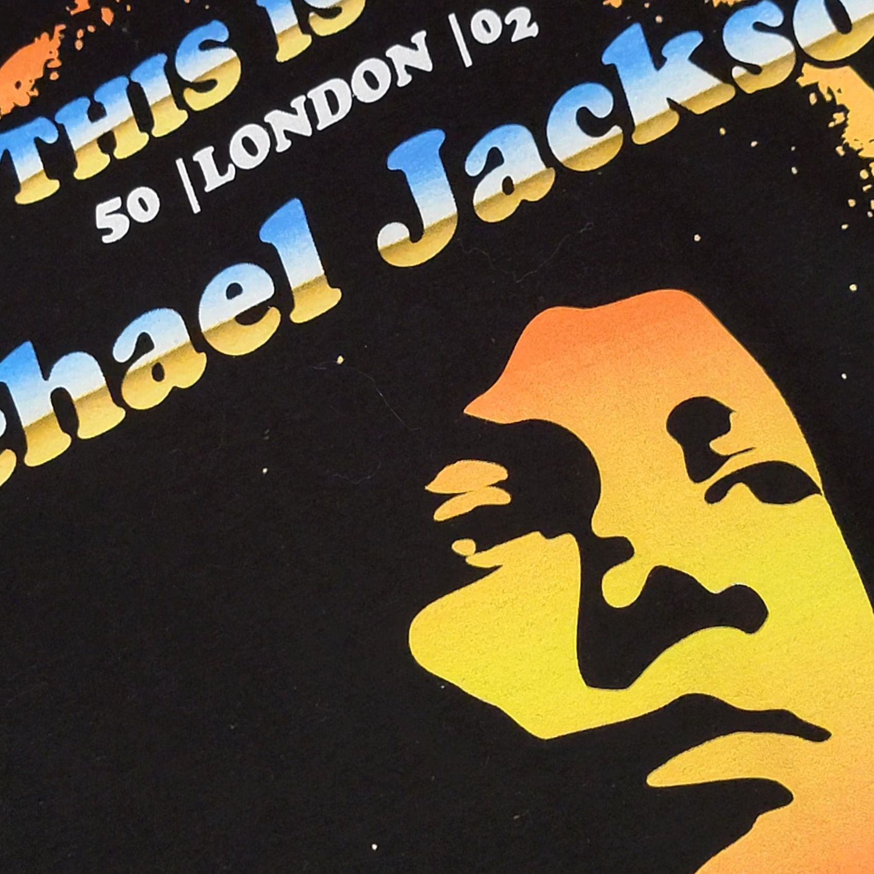 Vintage Michael Jackson T-Shirt 1XL Black This Is It 50 London Nwot 02 Mens, Men's — image 4 of 6