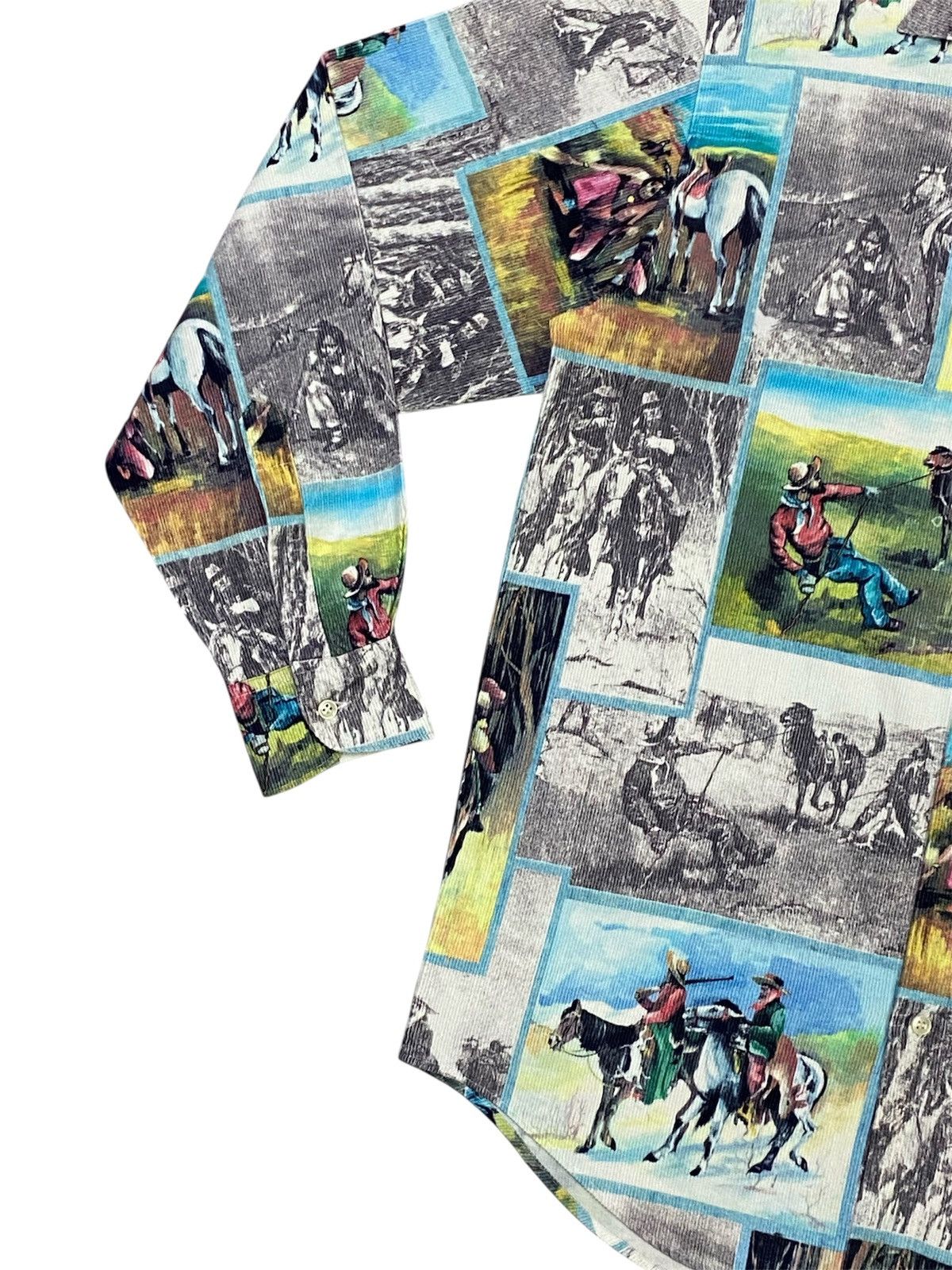 United Colors Of Benetton United Colors Of Benetton Cowboys Printed Shirt Button Ups Size US S / EU 44-46 / 1 - 8 Thumbnail