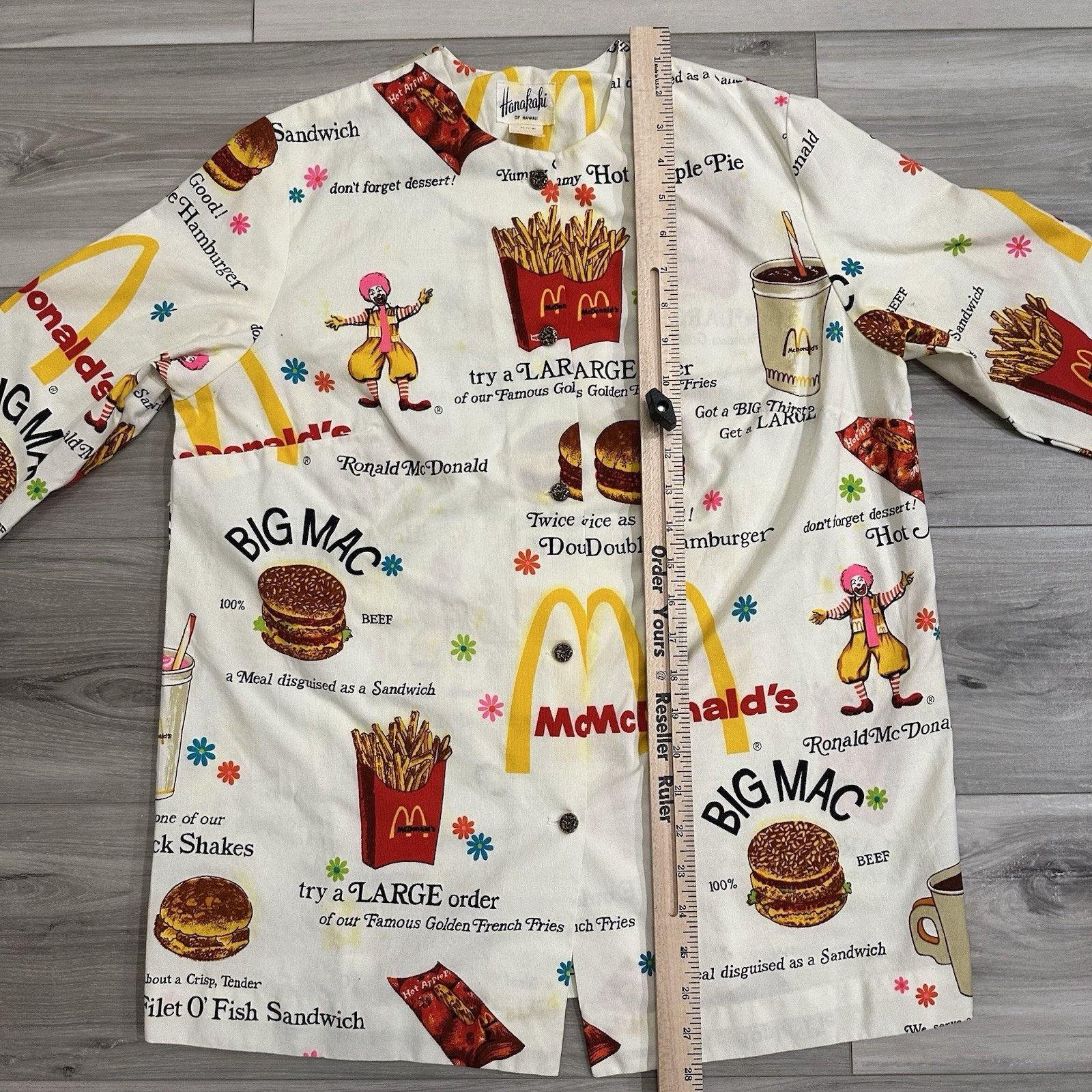 Vintage VTG 70’s Ronald McDonald's AOP Worker’s Smock Shirt Rare Size US M / EU 48-50 / 2 - 13 Thumbnail