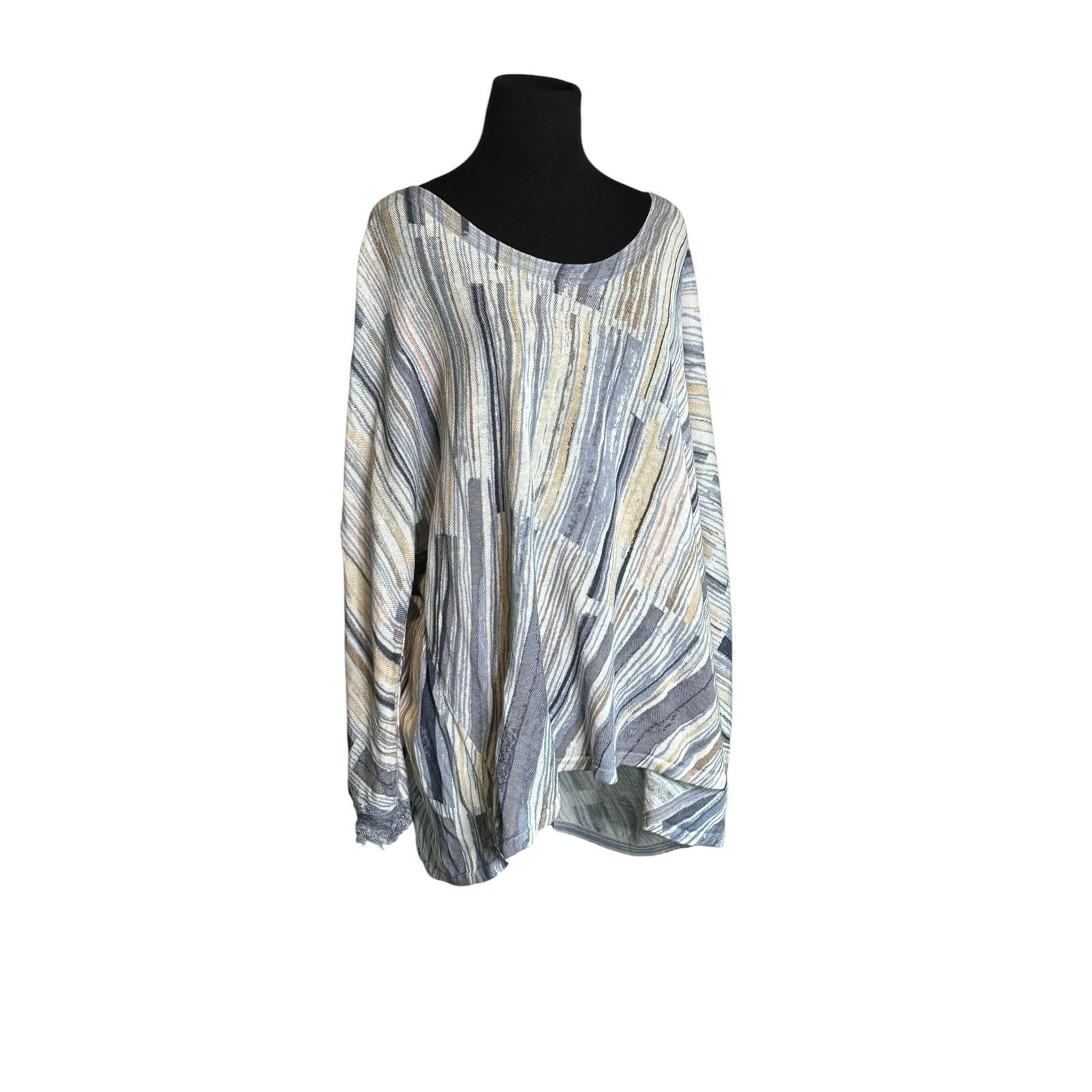 NIC+ZOE Nic + Zoe blue stripes lightweight tunic sweater size 3X Size 3XL / US 20-22 - 11 Thumbnail