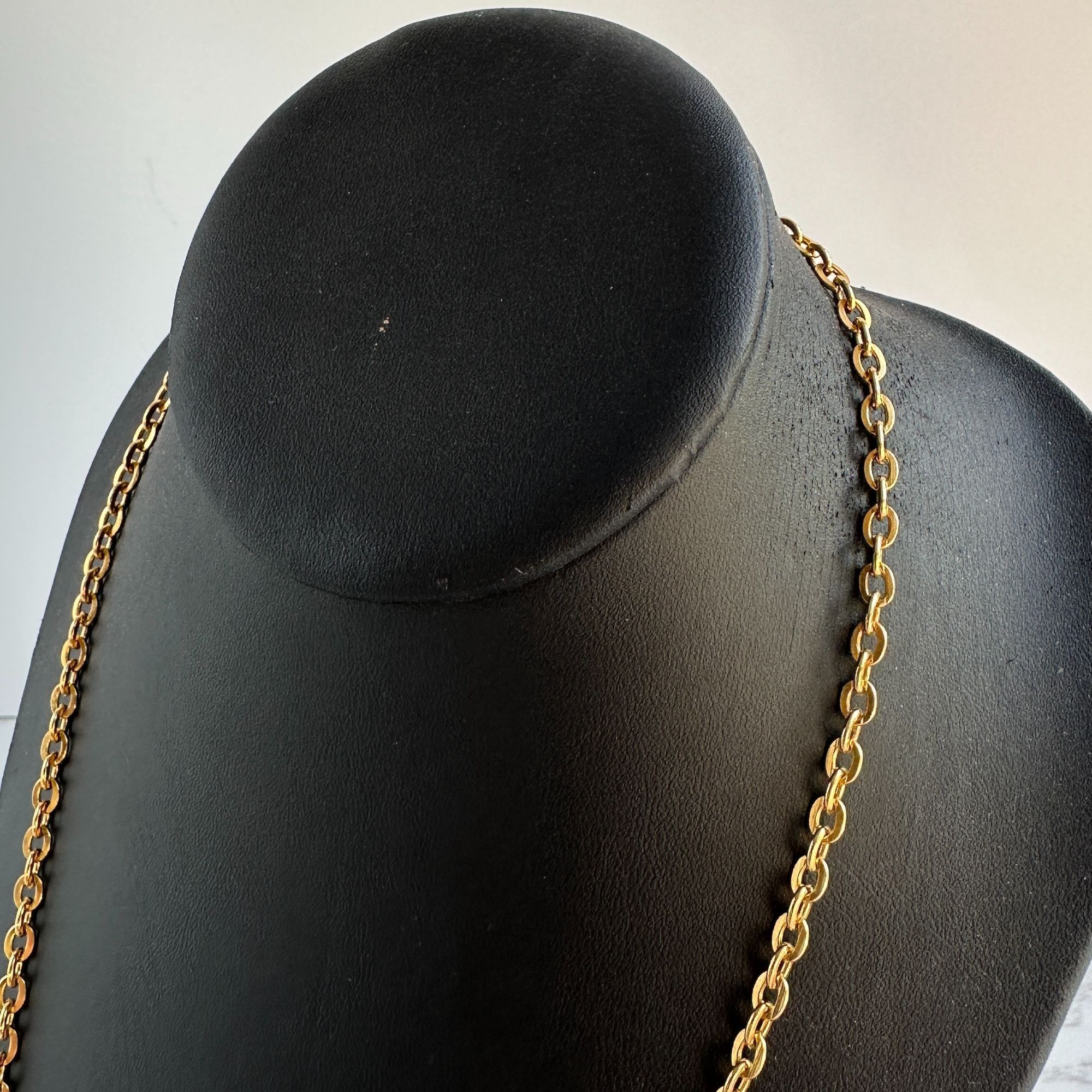 Vintage Gold Plated Oval Link Chain Necklace 18" with Hook Clasp Size ONE SIZE - 9 Thumbnail