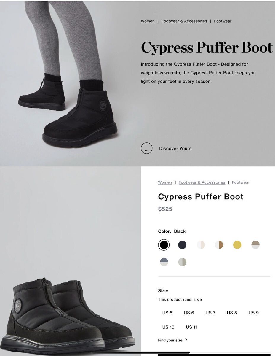 Canada Goose Canada Goose Women’s Cypress Puffer Boot short zip size 10 Size US 10 / IT 40 - 12 Thumbnail