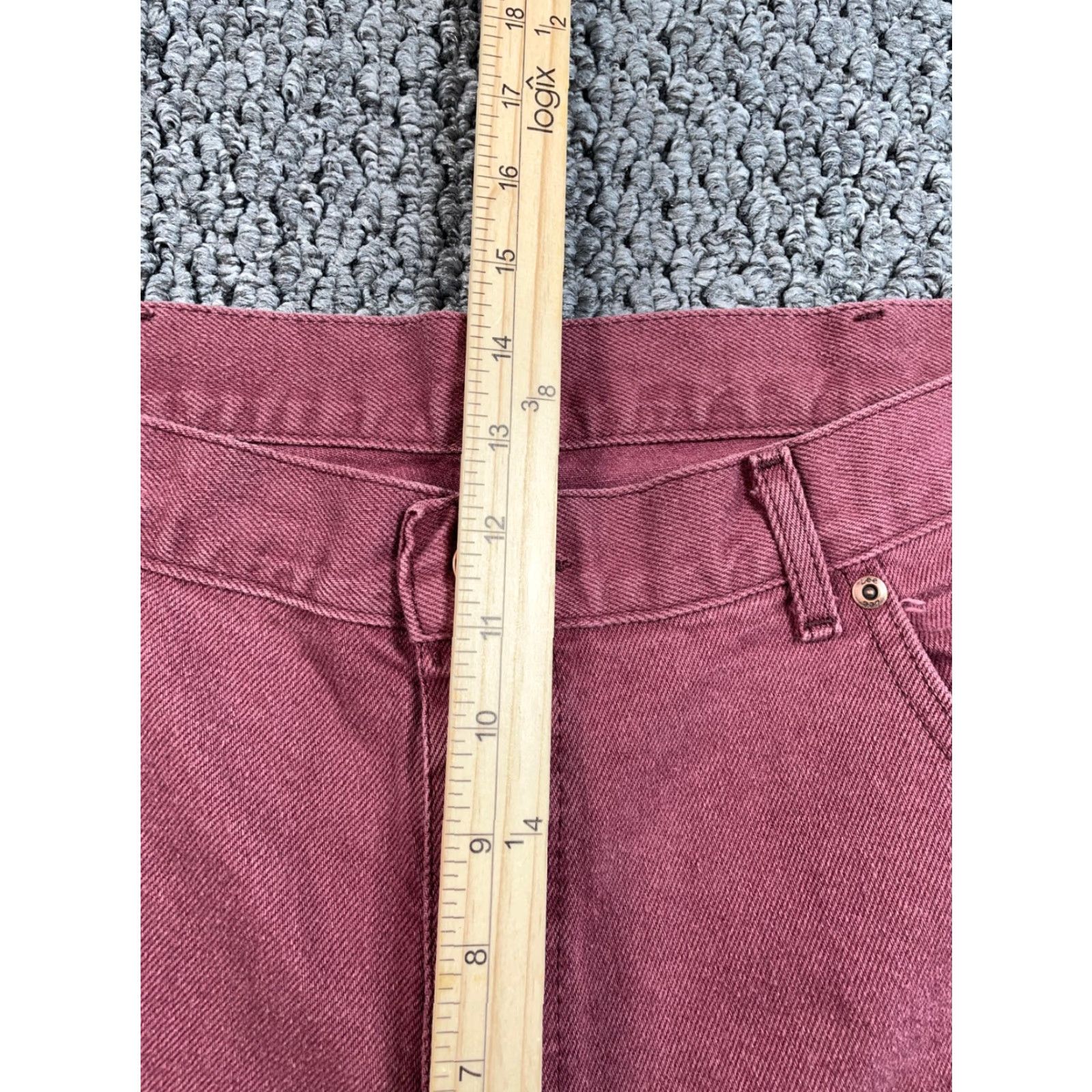 Lee VINTAGE Lee Jeans Tapered Fit Men's 36 x 31 Denim Red 90s Retro Grunge Made in USA Size US 36 / EU 52 - 7 Thumbnail