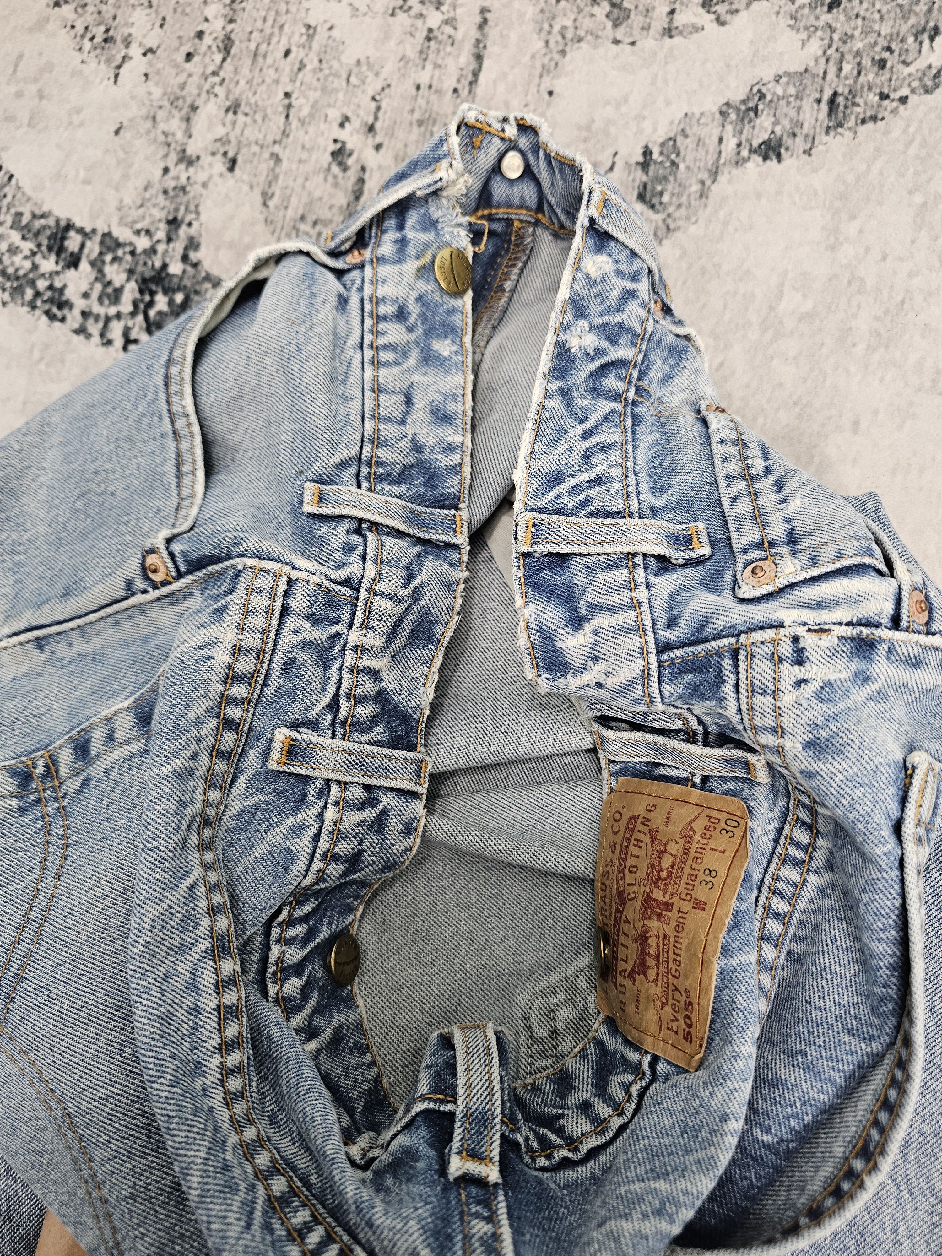 Levi's Vintage Clothing Vtg 90's LEVIS 505 Ripped Faded Jeans Made In USA L0551 Size US 38 / EU 54 - 12 Thumbnail