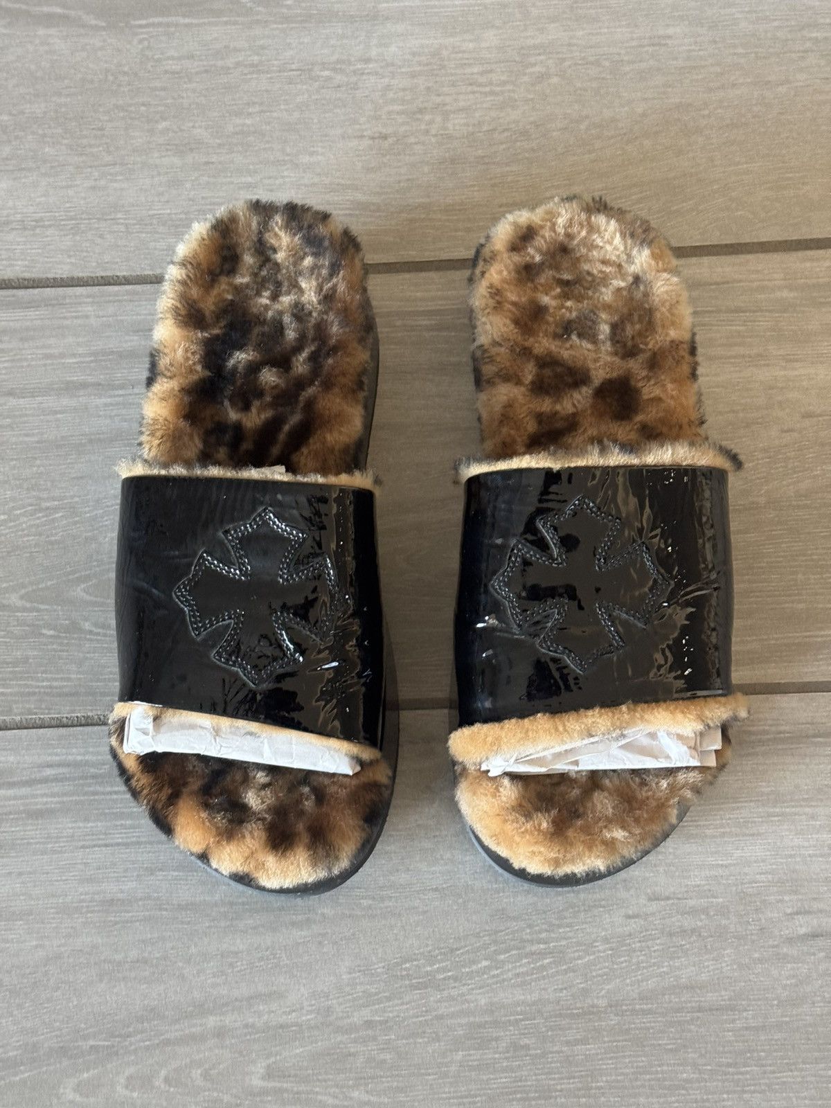Chrome Hearts Chrome hearts Slip n’ Slide Leopard Platform Slides 41 CH Size US 8 / EU 41 - 1 Thumbnail