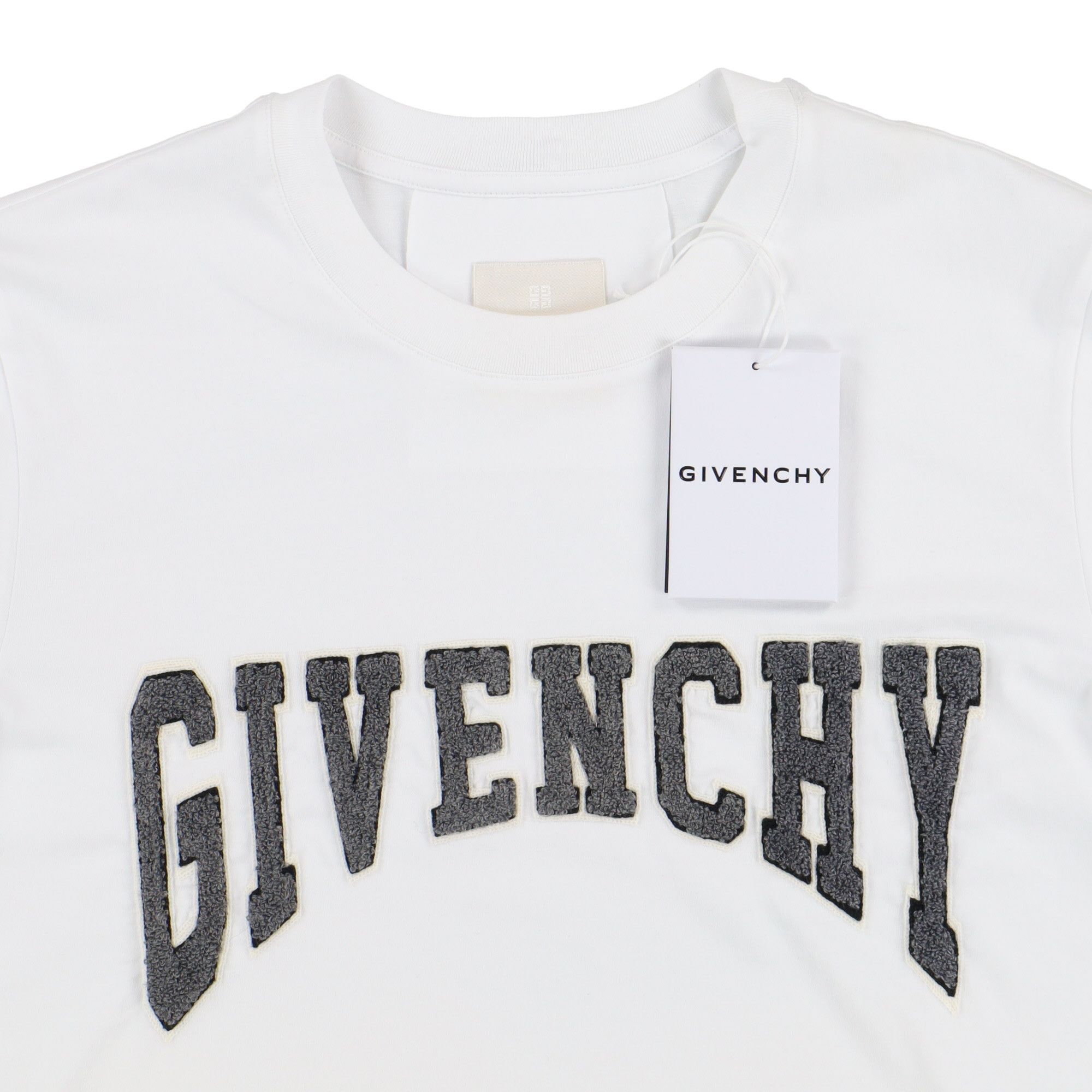 Givenchy White Flocked College Logo T-shirt Size XS / US 0-2 / IT 36-38 - 5 Thumbnail