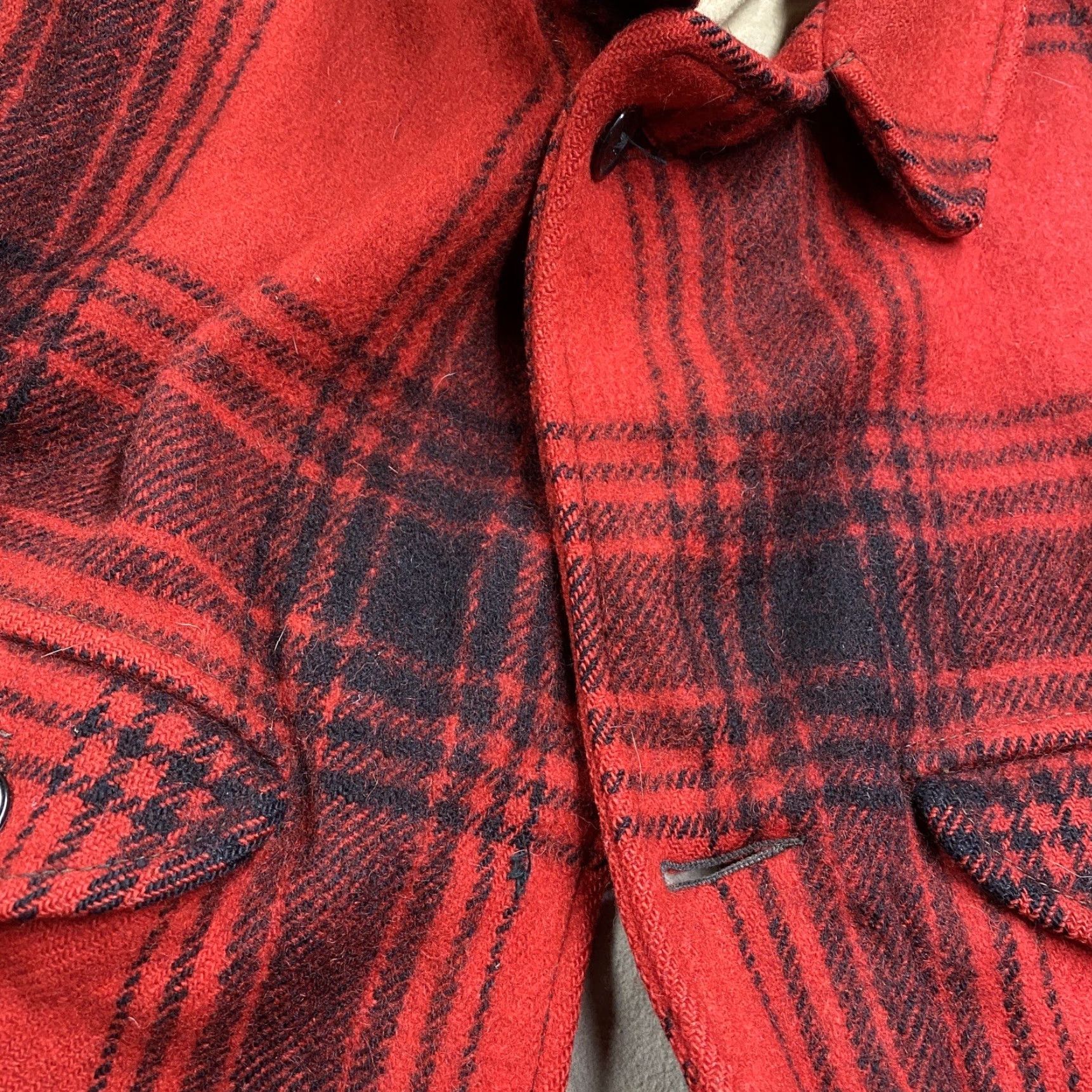 Vintage VINTAGE 50S Heavy Wool Jacket Mens M Red Black Plaid Mackinaw Cruiser USA MADE Jacket Size US M / EU 48-50 / 2 - 7 Thumbnail