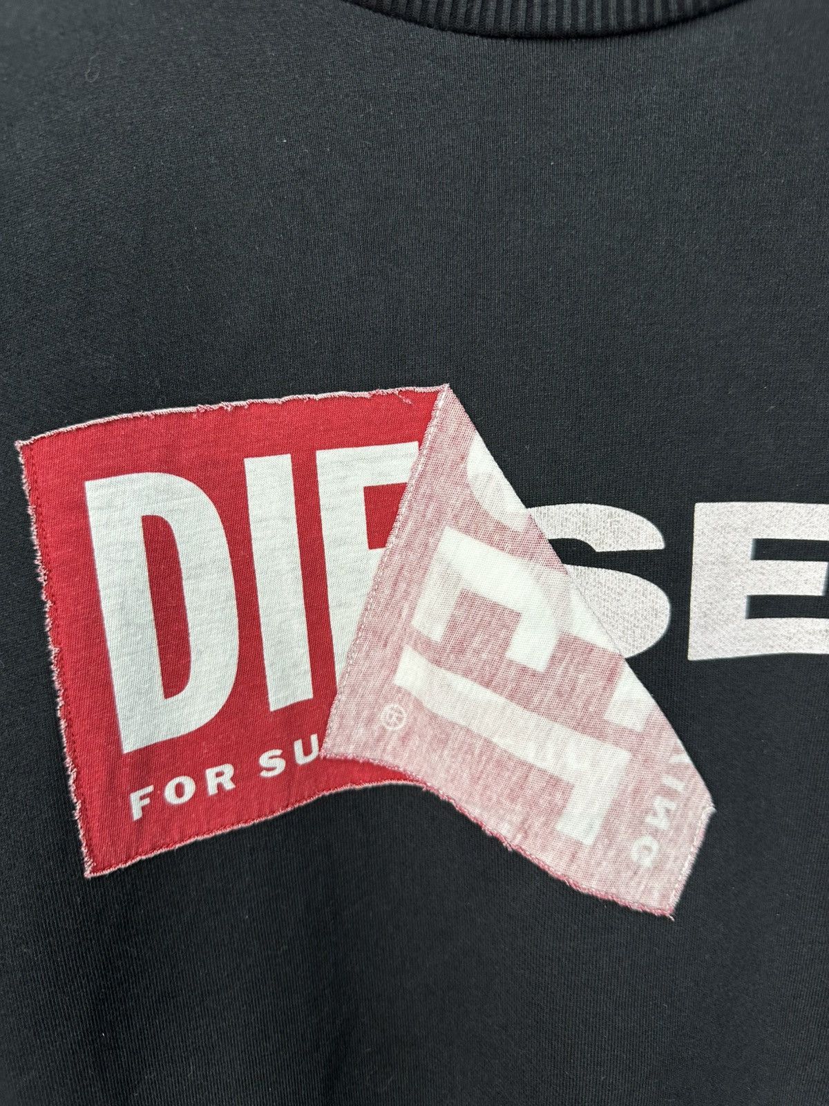 Diesel Crewneck Diesel Big Logo Black Sweatshirt Z334 Size US L / EU 52-54 / 3 - 3 Thumbnail