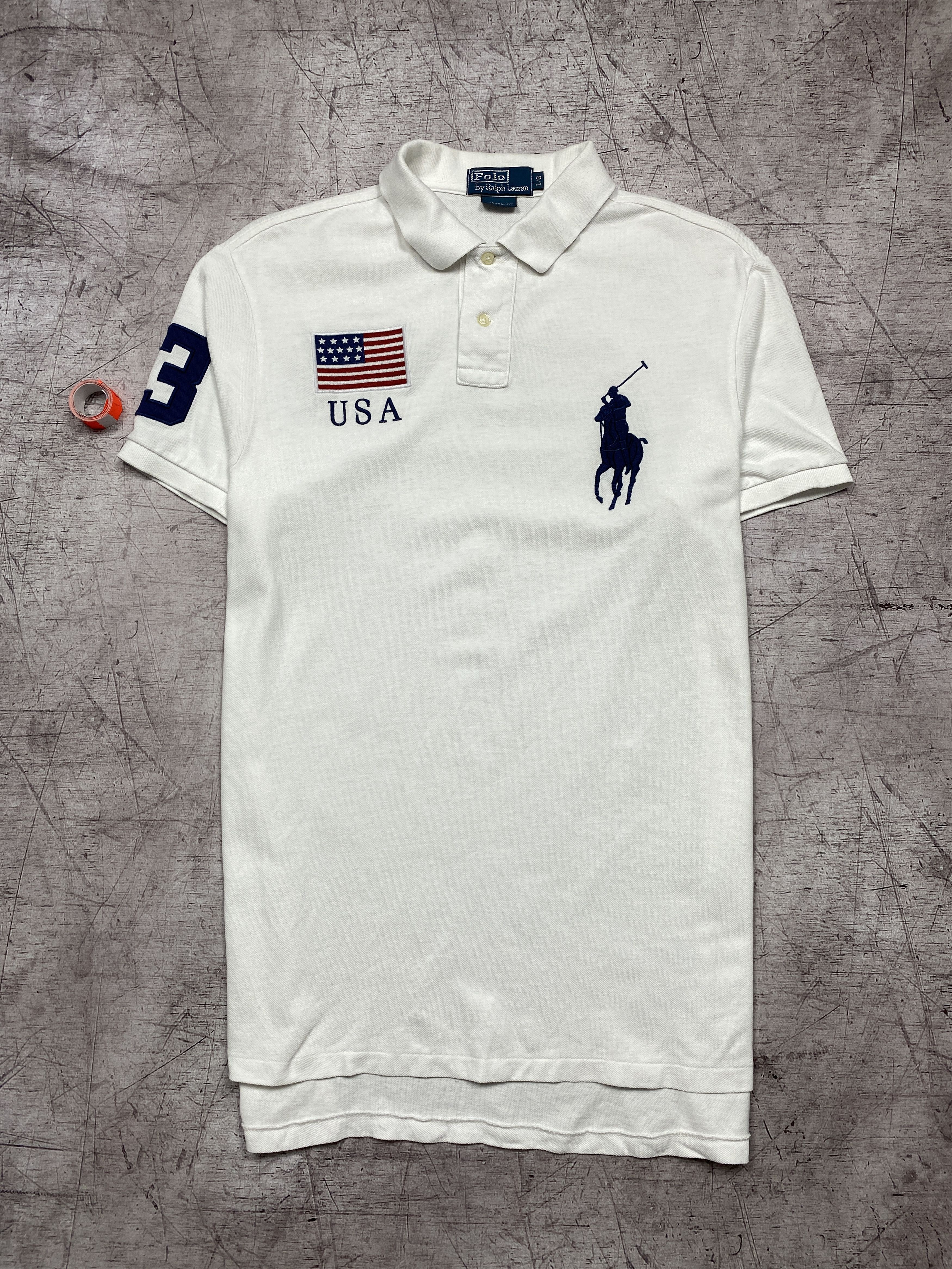 Polo Ralph Lauren × Ralph Lauren × Vintage Polo Ralph Lauren USA Vintage Mens Polo Shirt Size US L / EU 52-54 / 3 - 1 Thumbnail