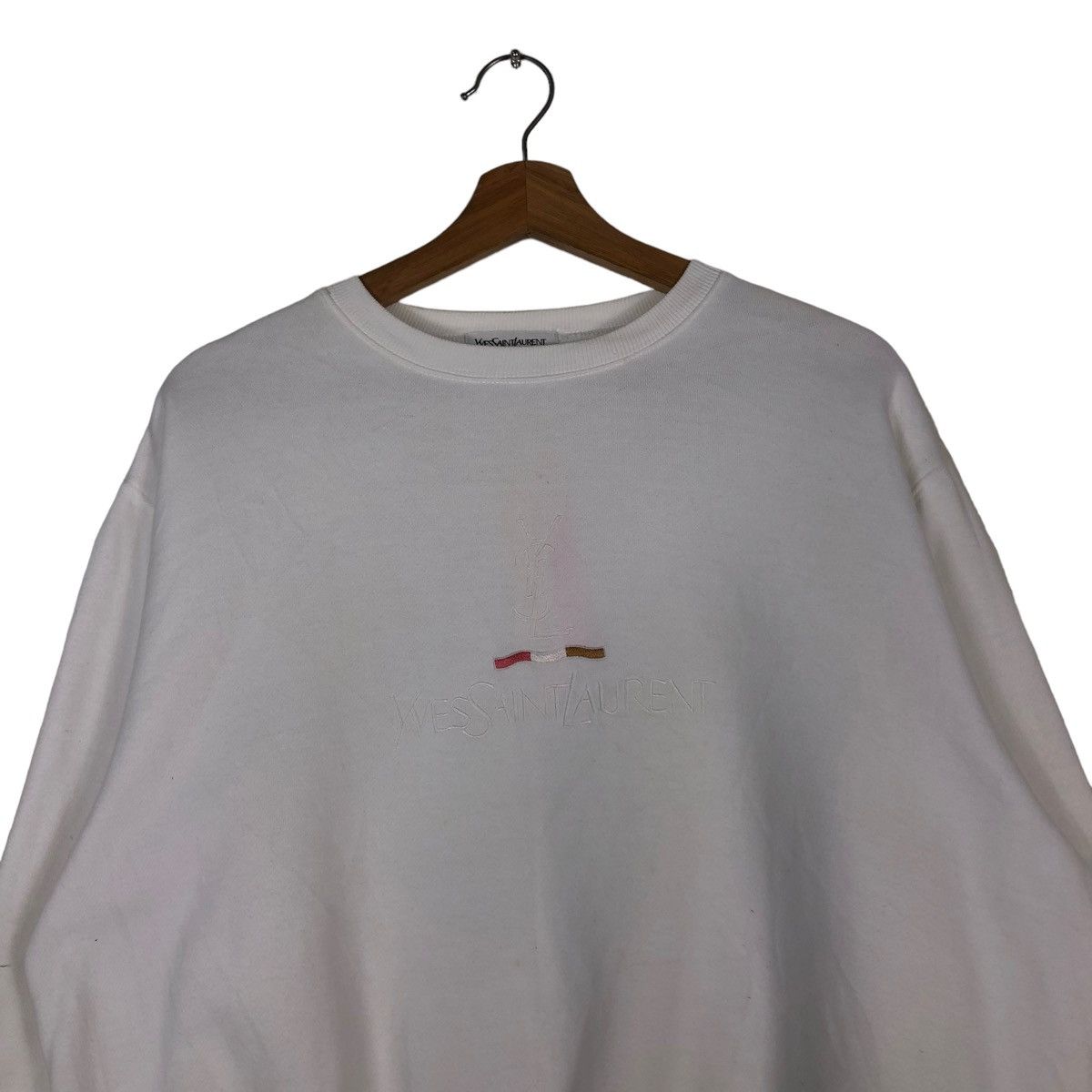 Vintage 🔥VINTAGE SWEATSHIRT CREWNECK YVES SAINT LAURENT POUR HOMME Size US S / EU 44-46 / 1 - 3 Thumbnail