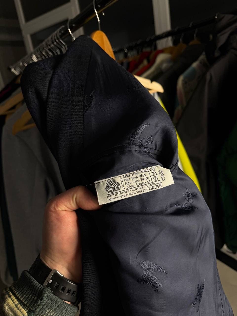 Burberry Vintage Burberry Double Breasted Blazer Nova Check Dark Navy Size 44R - 10 Thumbnail