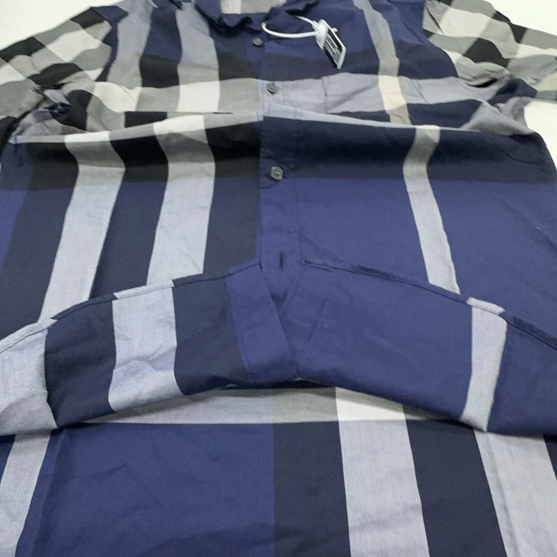 Burberry Blue Check Short Sleeve Shirt 0079