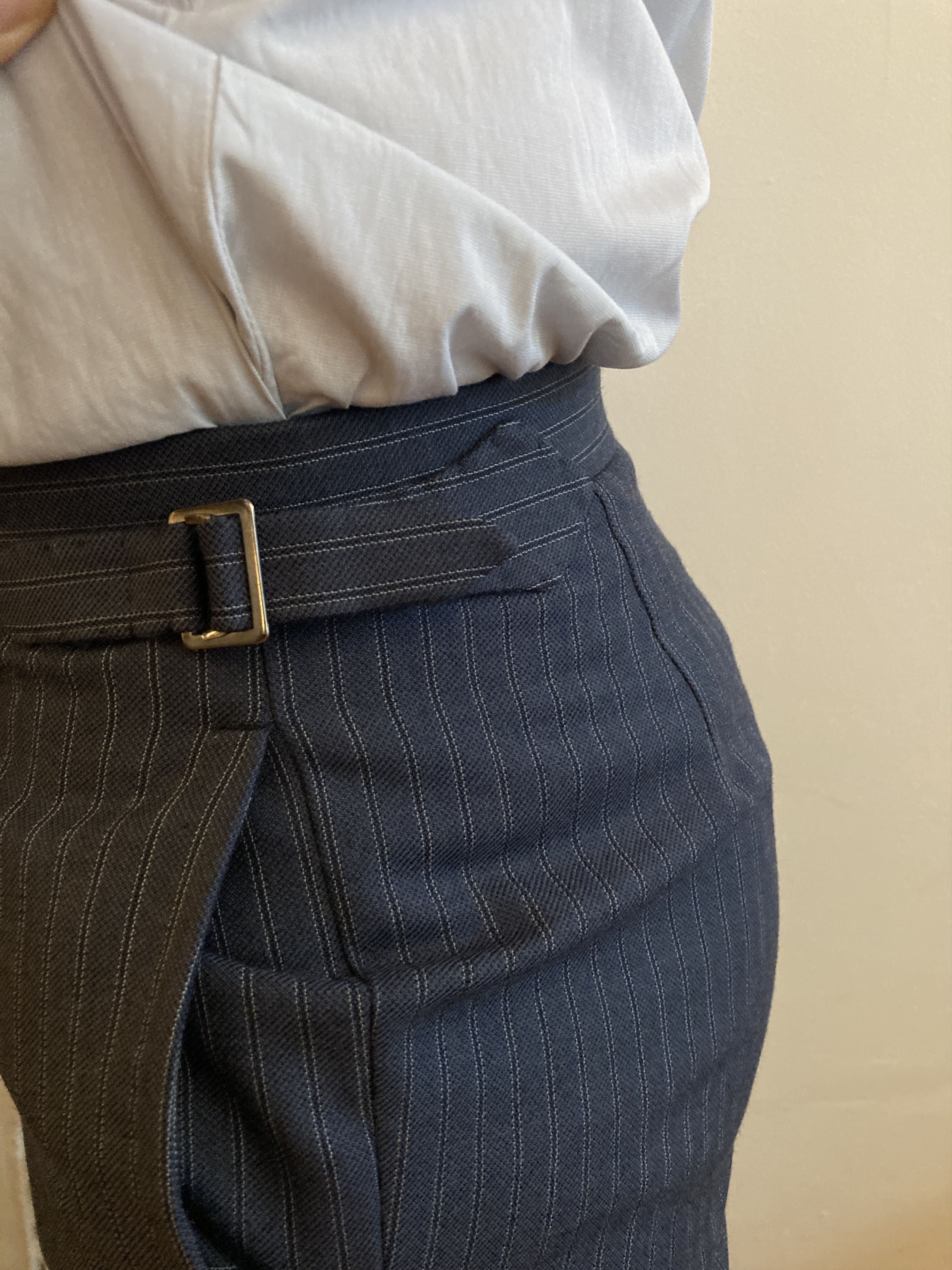 HUSBANDS Husbands Paris - DOUBLE-BREASTED HOPSACK WOOL SUIT Size 38R - 3 Thumbnail