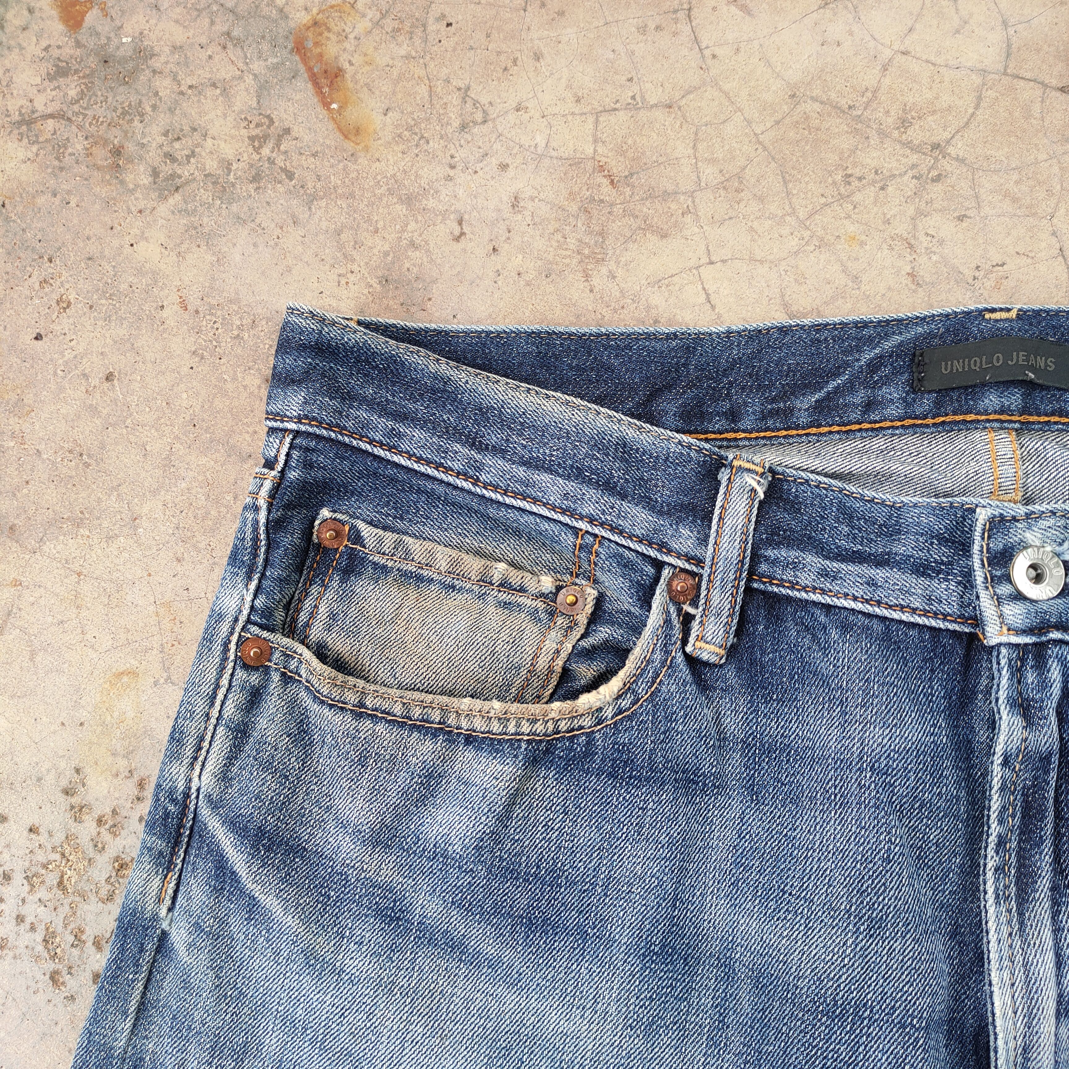 Japanese Brand × Jean × Vintage VINTAGE JAPANESE FADED RIPPED JEANS DENIM PANTS Size US 37 - 7 Thumbnail