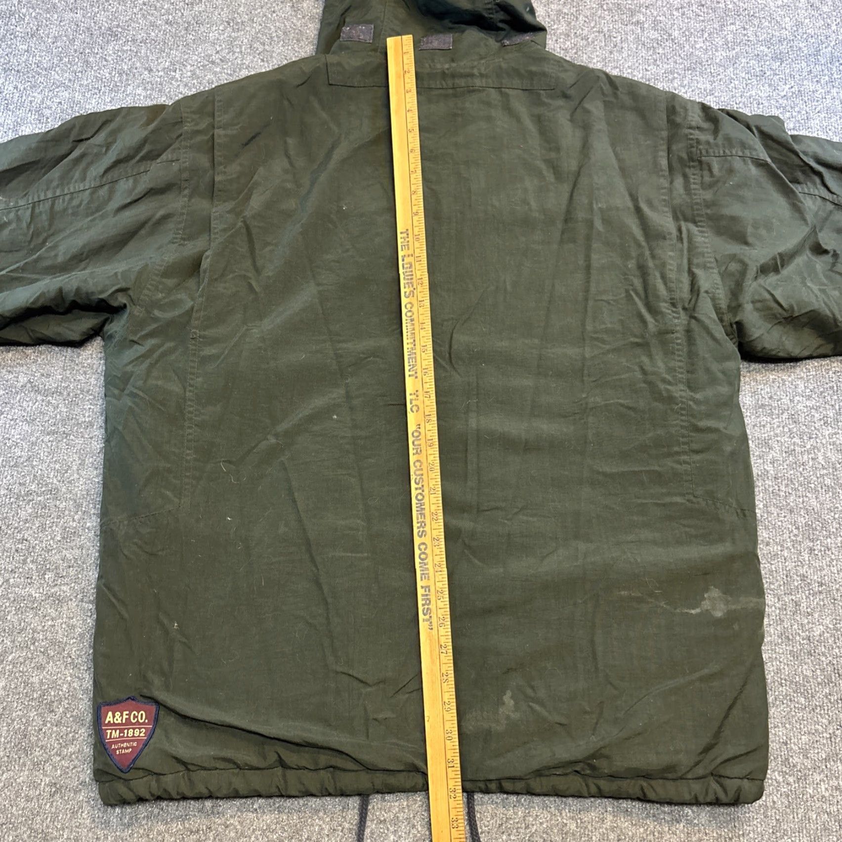 Abercrombie & Fitch VINTAGE Abercrombie & Fitch Parker Hood Fleece Lined Green Jacket Parka Men S Hooded Small Green Mens Size US S / EU 44-46 / 1 - 7 Thumbnail
