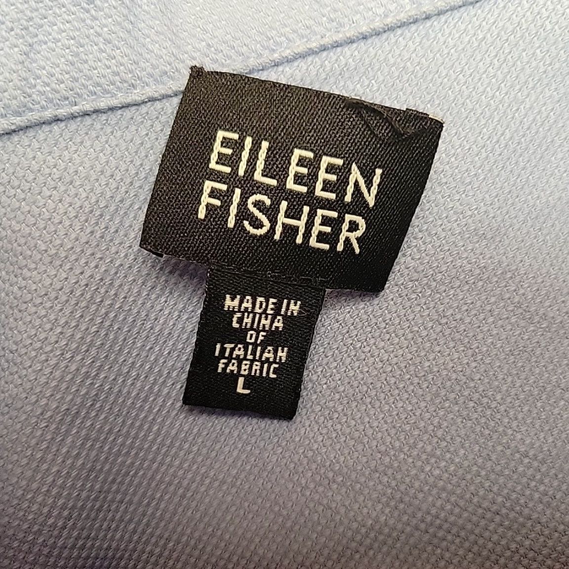Eileen Fisher Eileen Fisher Jacket Womens L Blue Full Zip Cotton Stretch Blend Comfort Bomber Jacket Size L / US 10 / IT 46 - 5 Thumbnail