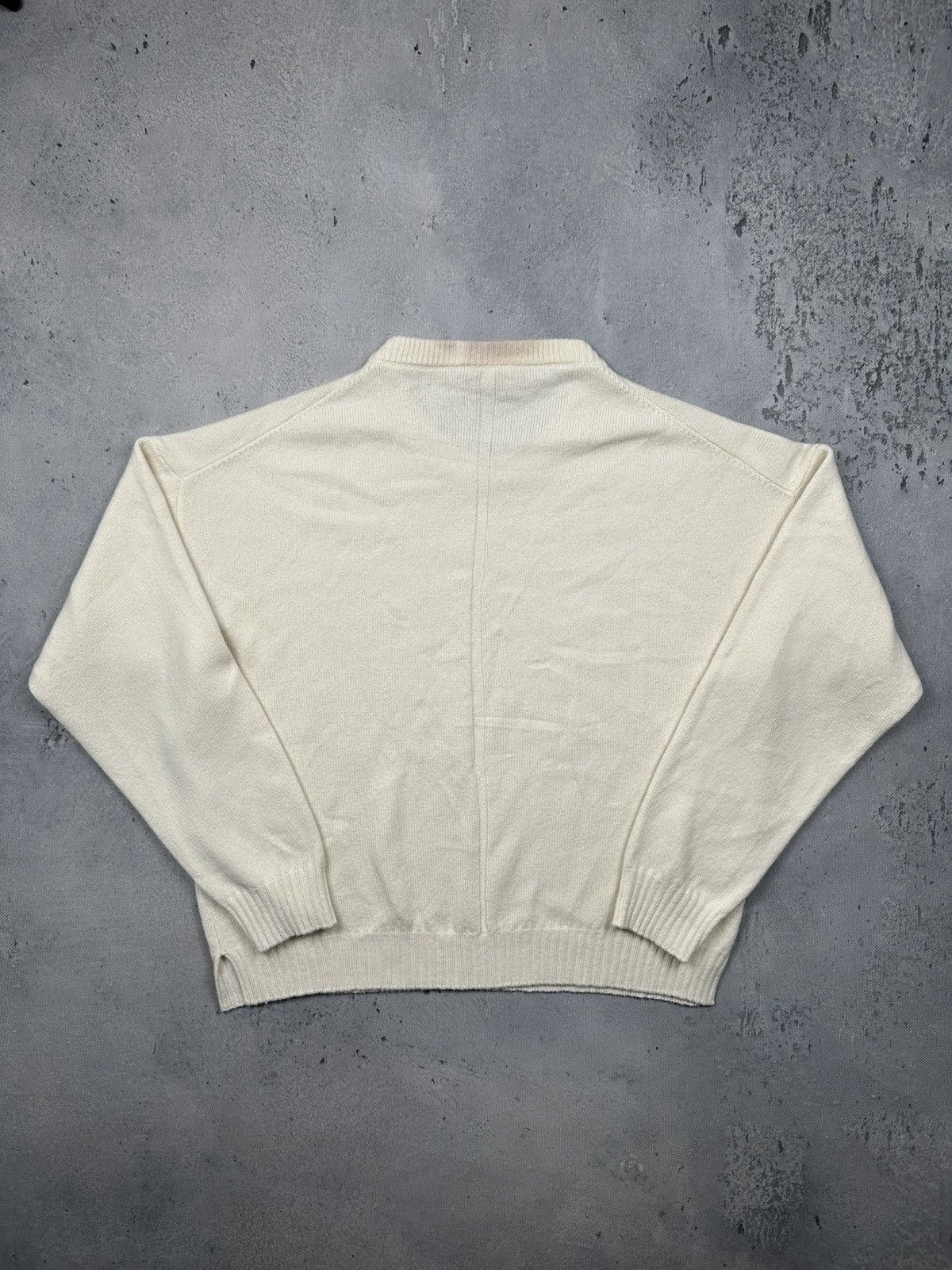 The Row The Row Ivory Cashmere Wool Minimalist Crewneck Lux Sweater Size US XL / EU 56 / 4 - 5 Thumbnail